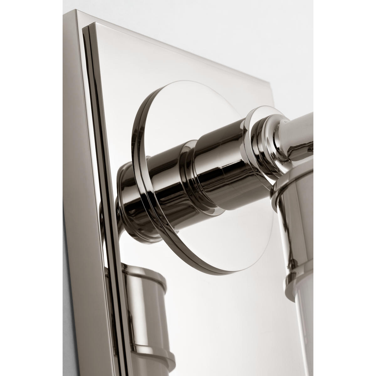 Thomas O'Brien Maritime 20" Linear Bath Sconce in Polished Nickel with White Glass W4.25" x H20" x E5"