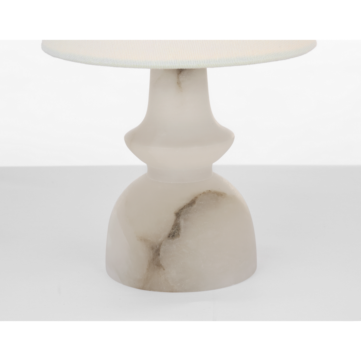 Thomas O'Brien Fifi 10" Cordless Accent Lamp in Alabaster with Linen Shade W5.5" x H10"