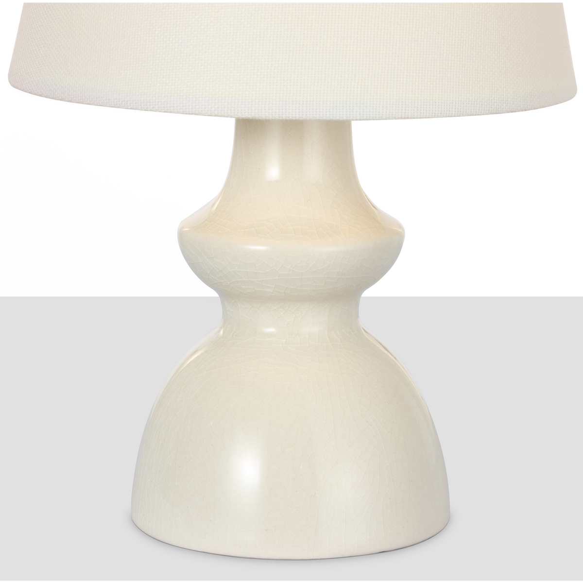 Thomas O'Brien Fifi 10" Cordless Accent Lamp in Tea Stain Crackle with Linen Shade W5.5" x H10"