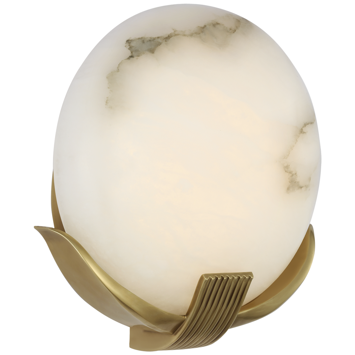Ralph Lauren Belmore 10" Sconce in Natural Brass with Alabaster W9.25" x H10" x E3.25"