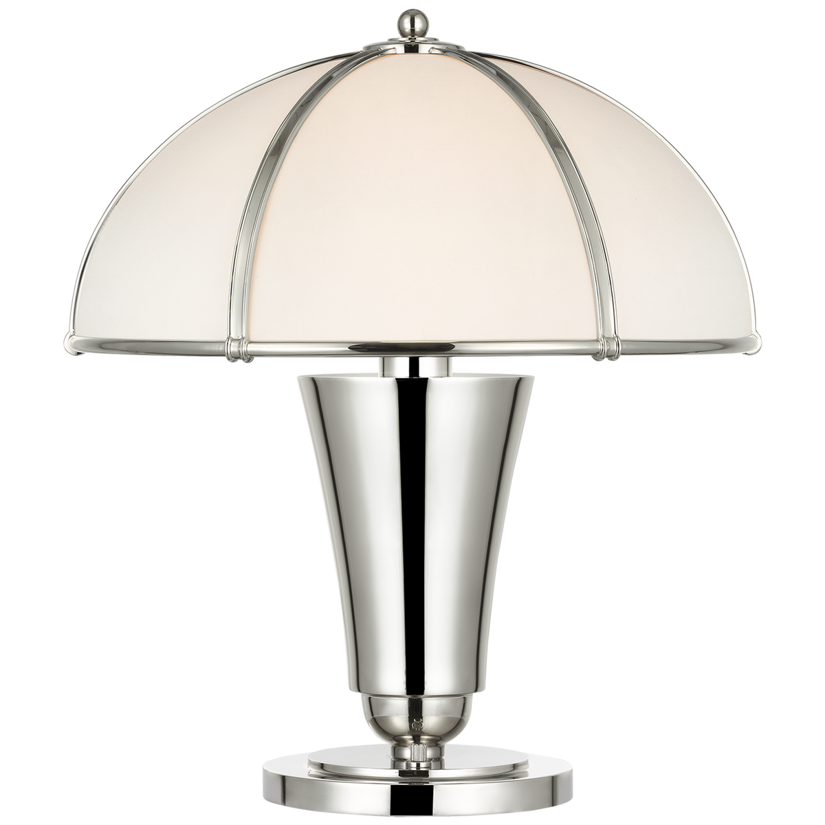 Ralph Lauren Bexley 19" Table Lamp in Polished Nickel with Silk Shade W16.5" x H18.75"