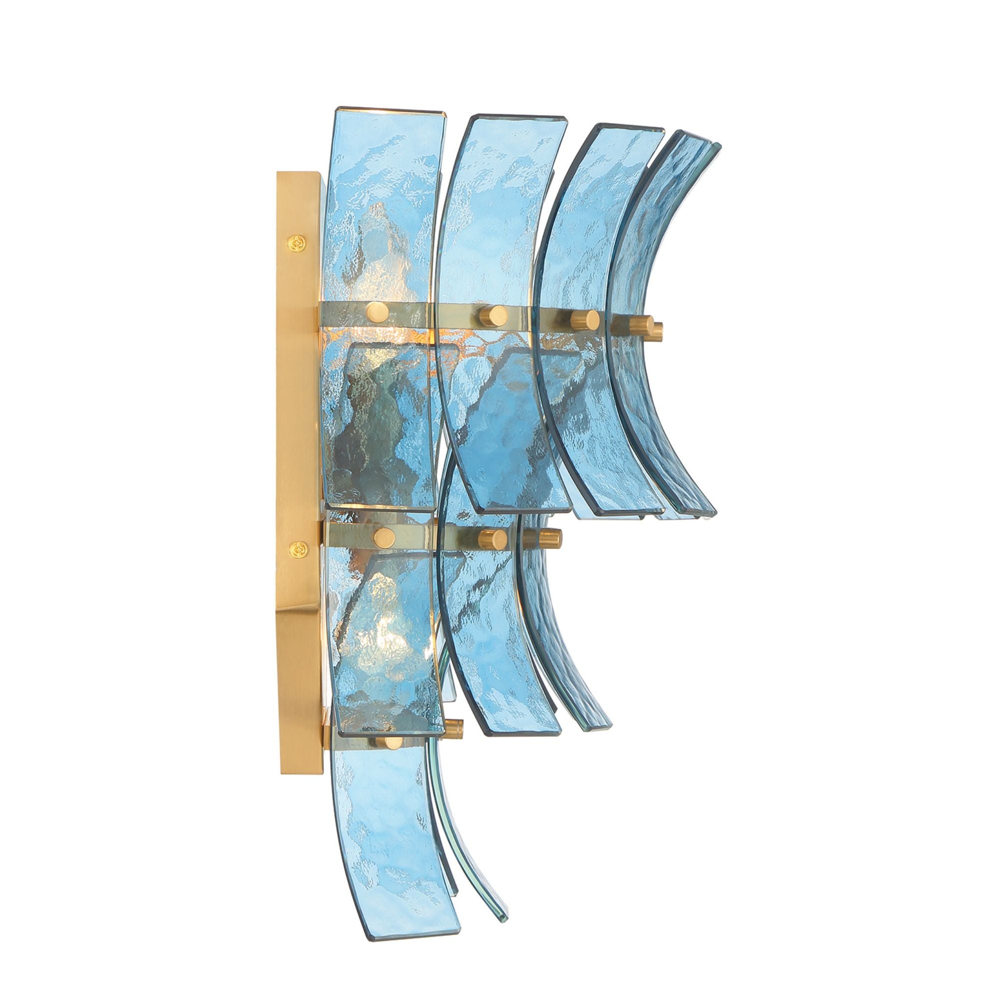 Abigail 15'' Aged Brass Sconce Blue 15"W x 14.75"H x 8.25"D