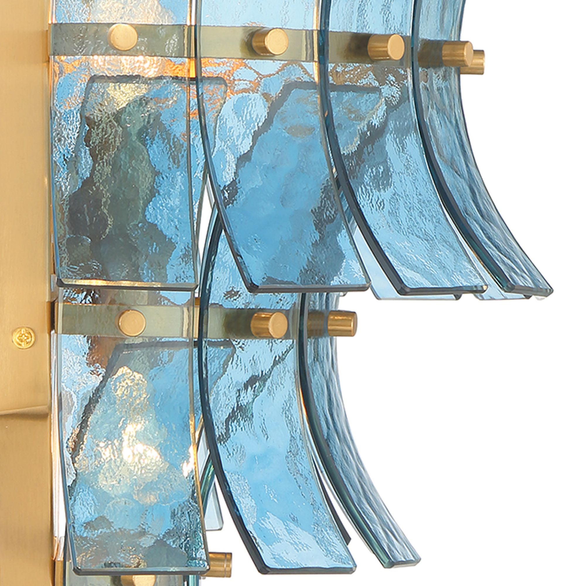 Abigail 15'' Aged Brass Sconce Blue 15"W x 14.75"H x 8.25"D