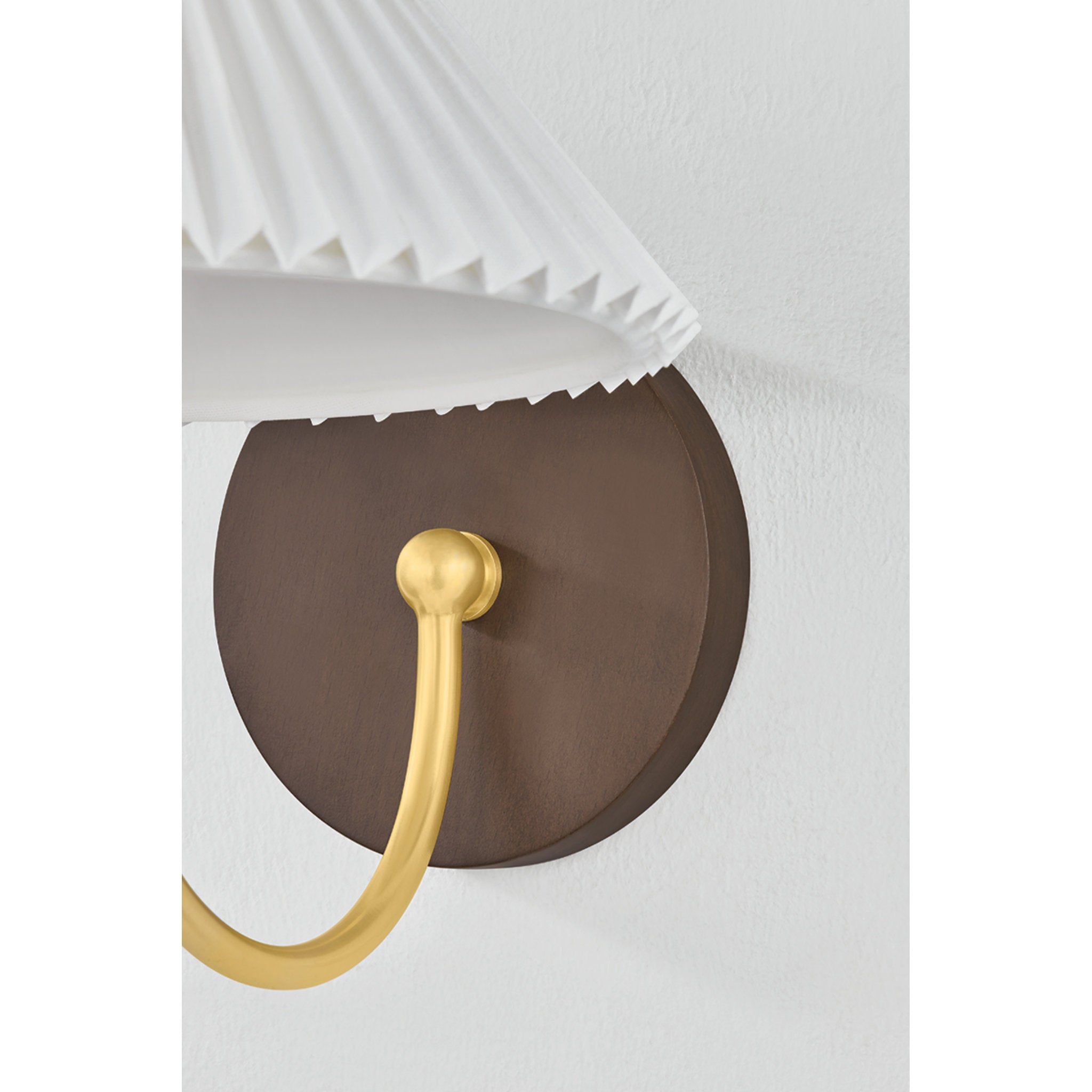 Acacia 1-Light Wall Sconce in Aged Brass 10.5W x 10H