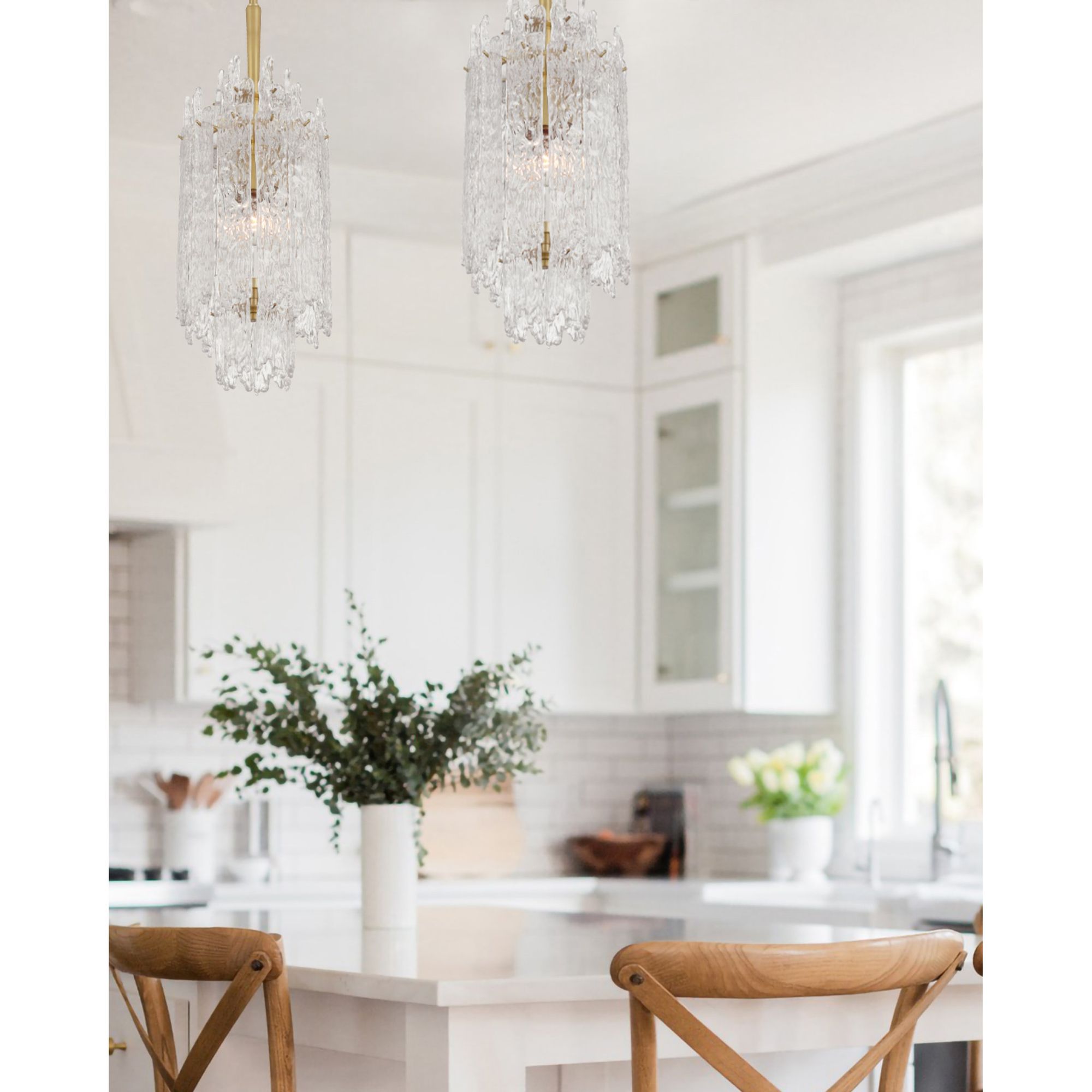 Libby Langdon Ackerly 8.5'' Aged Brass Chandelier Gold 8.5"W x 20"H x 8.5"D