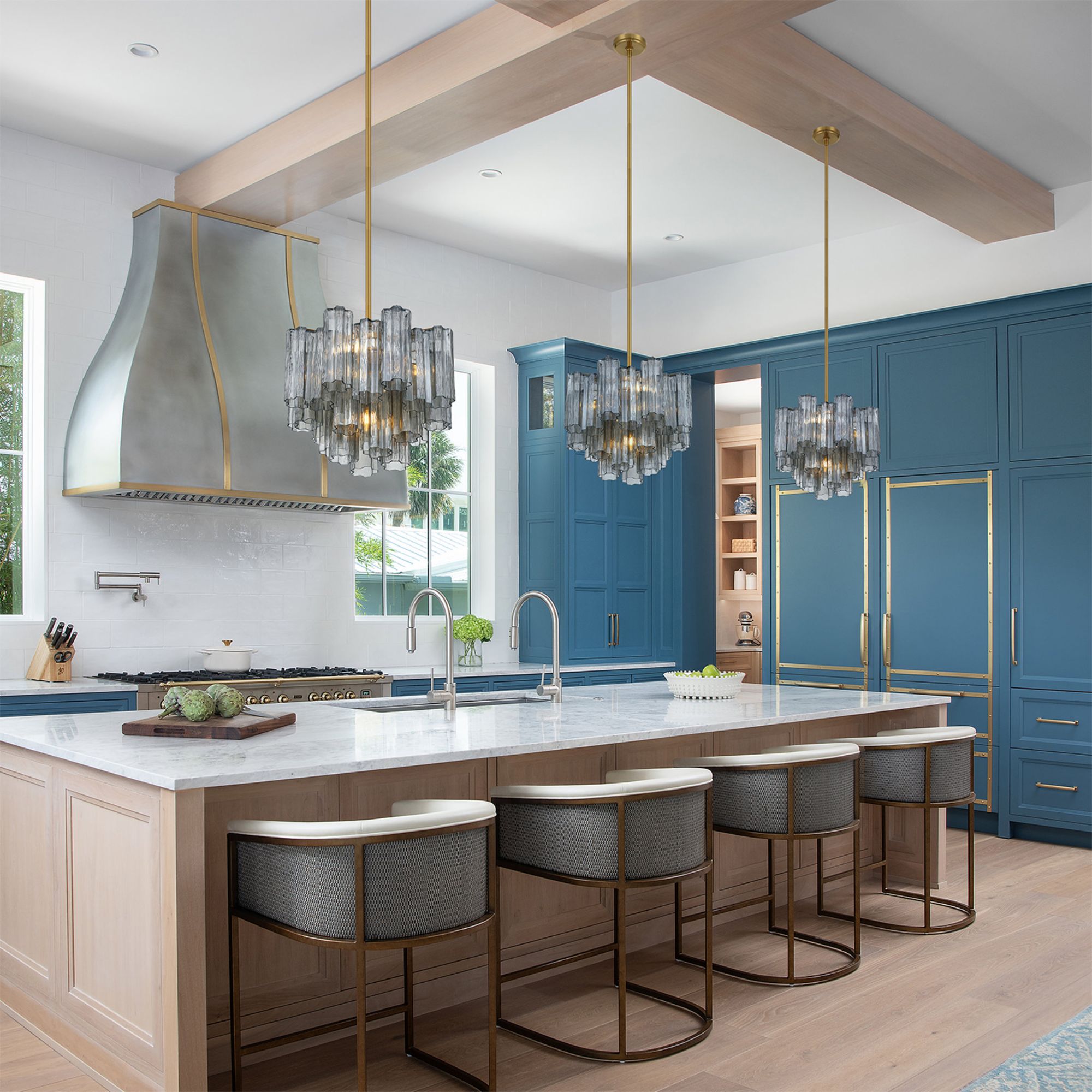 Addis 4 Light Aged Brass Mini Chandelier 17.75"W x 13.75"H x 17.75"D