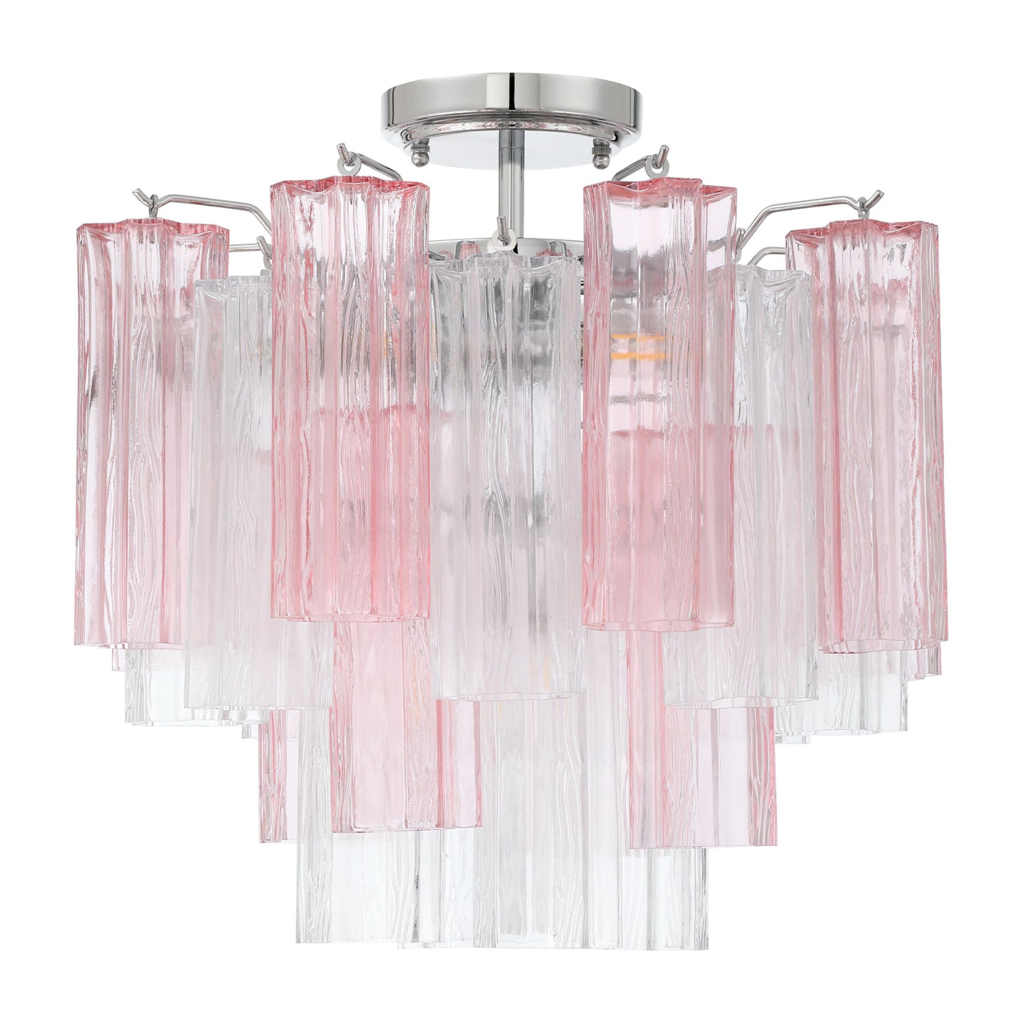 Addis 17.75'' Polished Chrome Semi Flush Mount Multi 17.75"W x 16"H x 17.75"D
