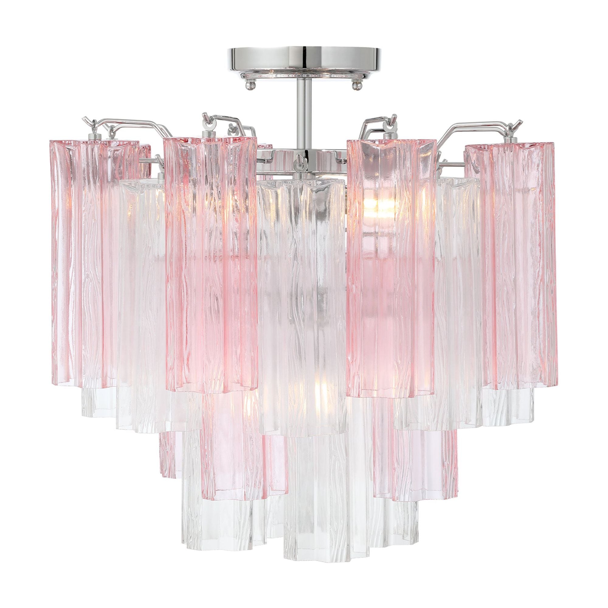 Addis 17.75'' Polished Chrome Semi Flush Mount Multi 17.75"W x 16"H x 17.75"D