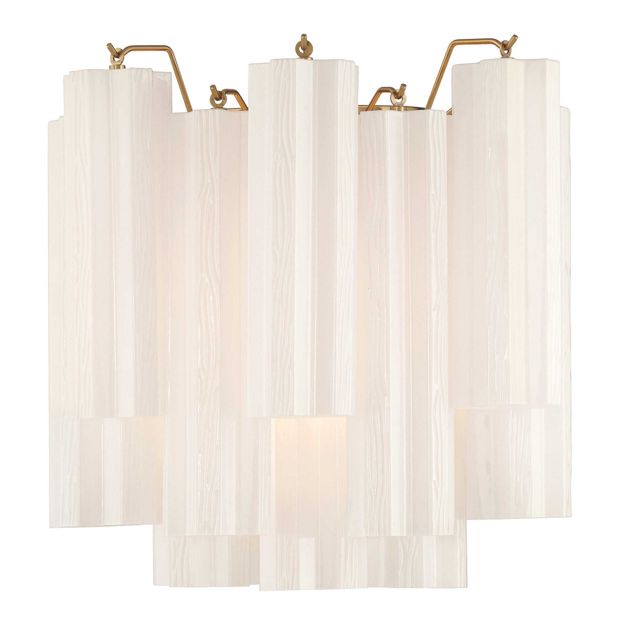 Addis 14.5'' Aged Brass Sconce White 14.5"W x 14.5"H x 9.75"D