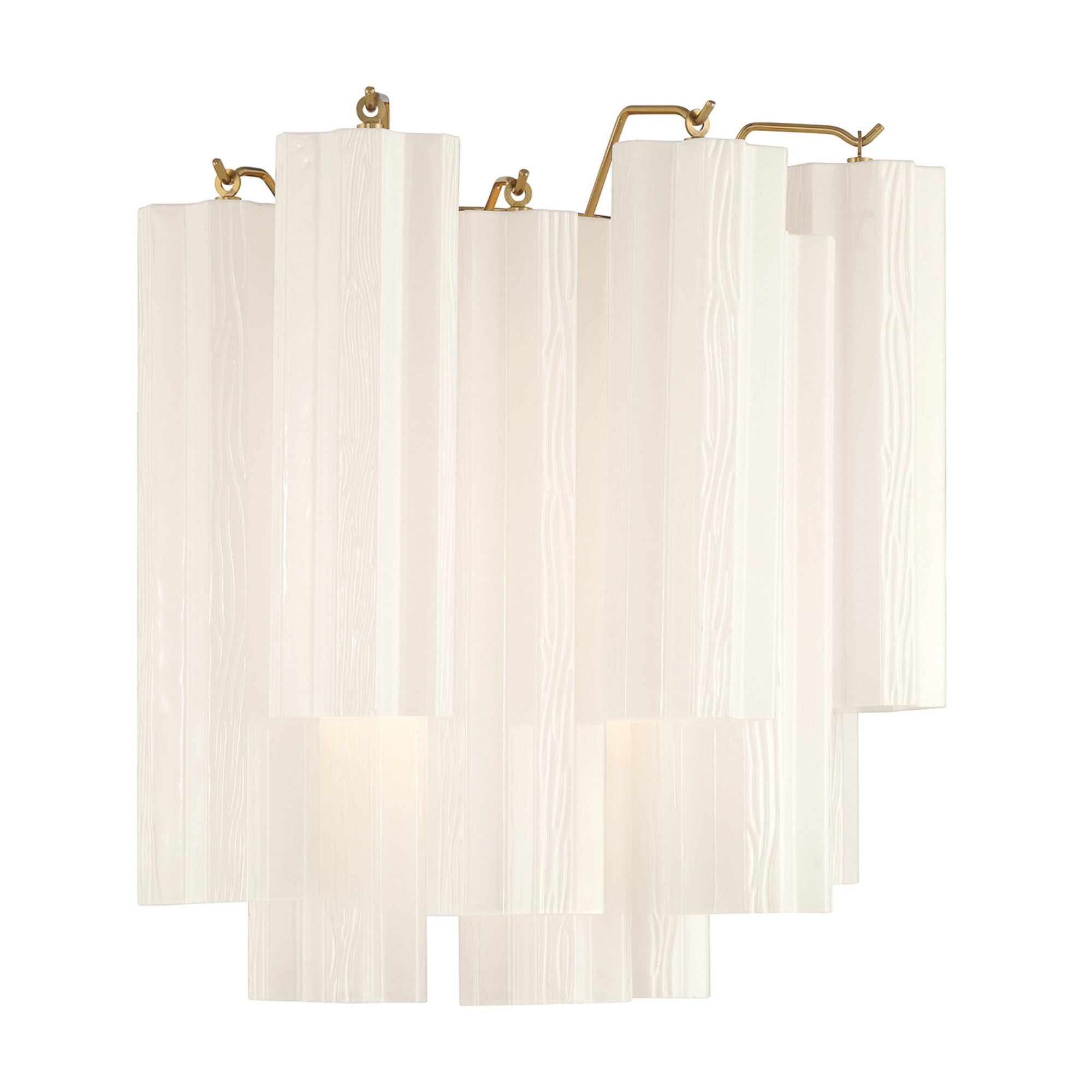Addis 14.5'' Aged Brass Sconce White 14.5"W x 14.5"H x 9.75"D