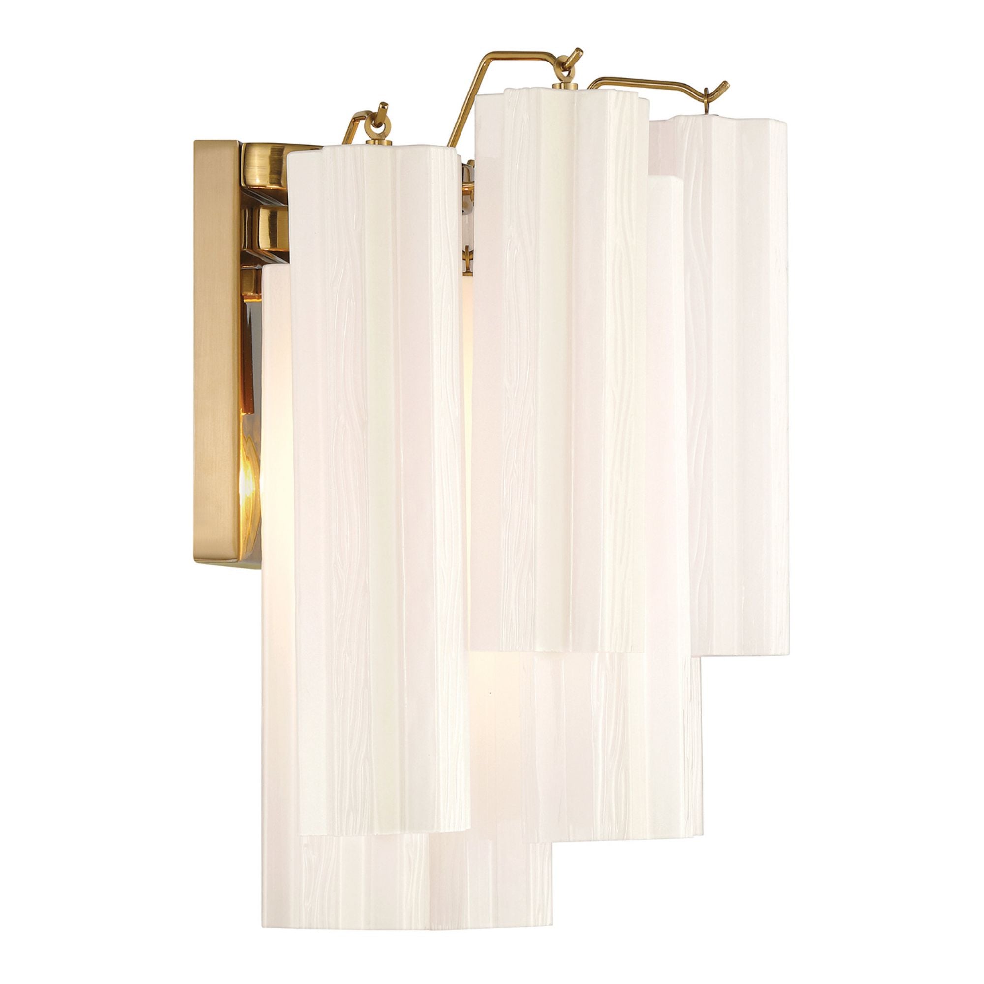 Addis 14.5'' Aged Brass Sconce White 14.5"W x 14.5"H x 9.75"D
