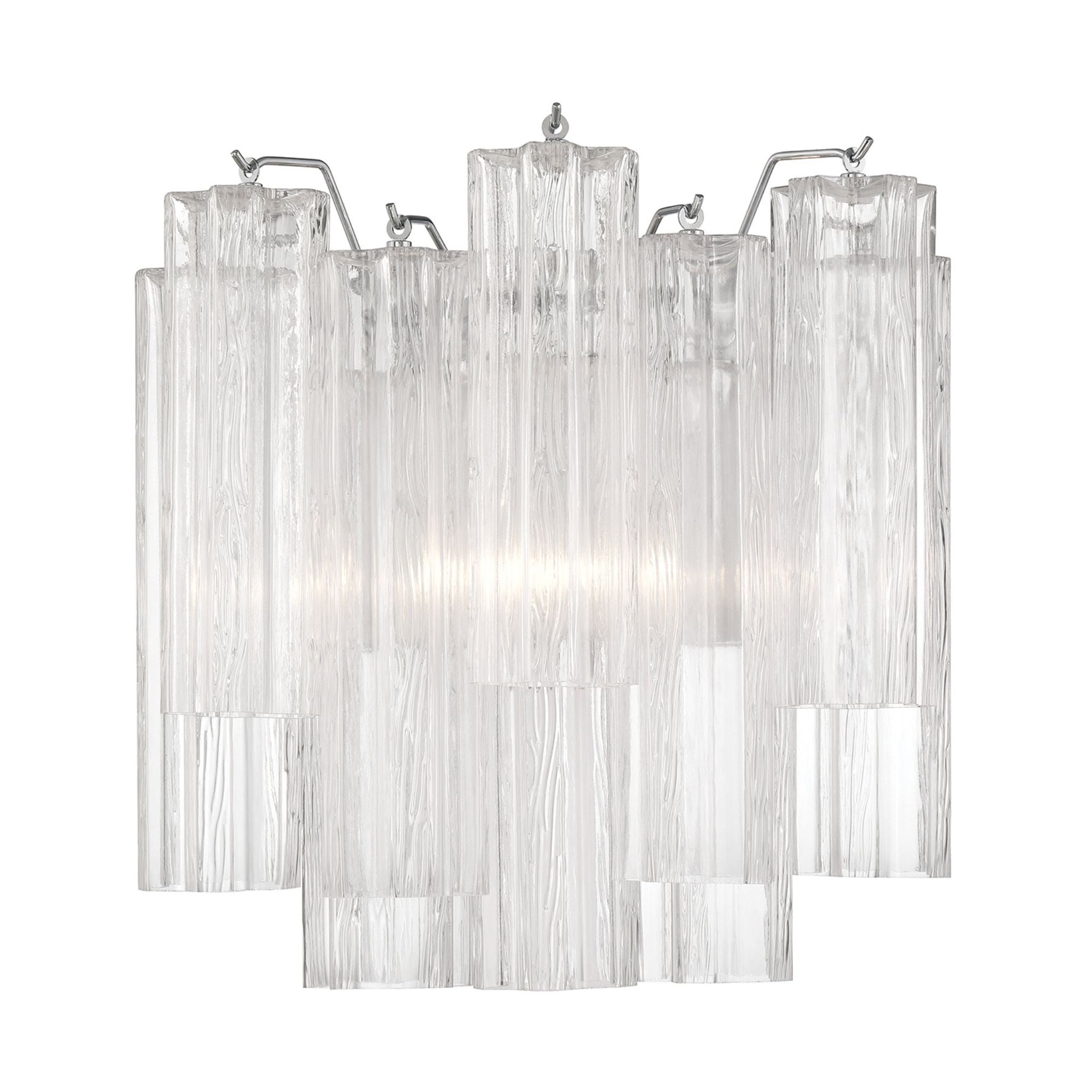 Addis 14.5'' Polished Chrome Sconce Clear 14.5"W x 14.5"H x 9.75"D