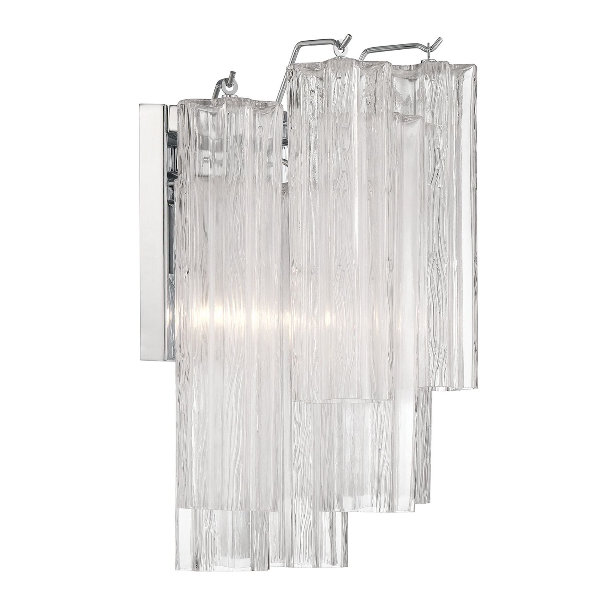 Addis 14.5'' Polished Chrome Sconce Clear 14.5"W x 14.5"H x 9.75"D