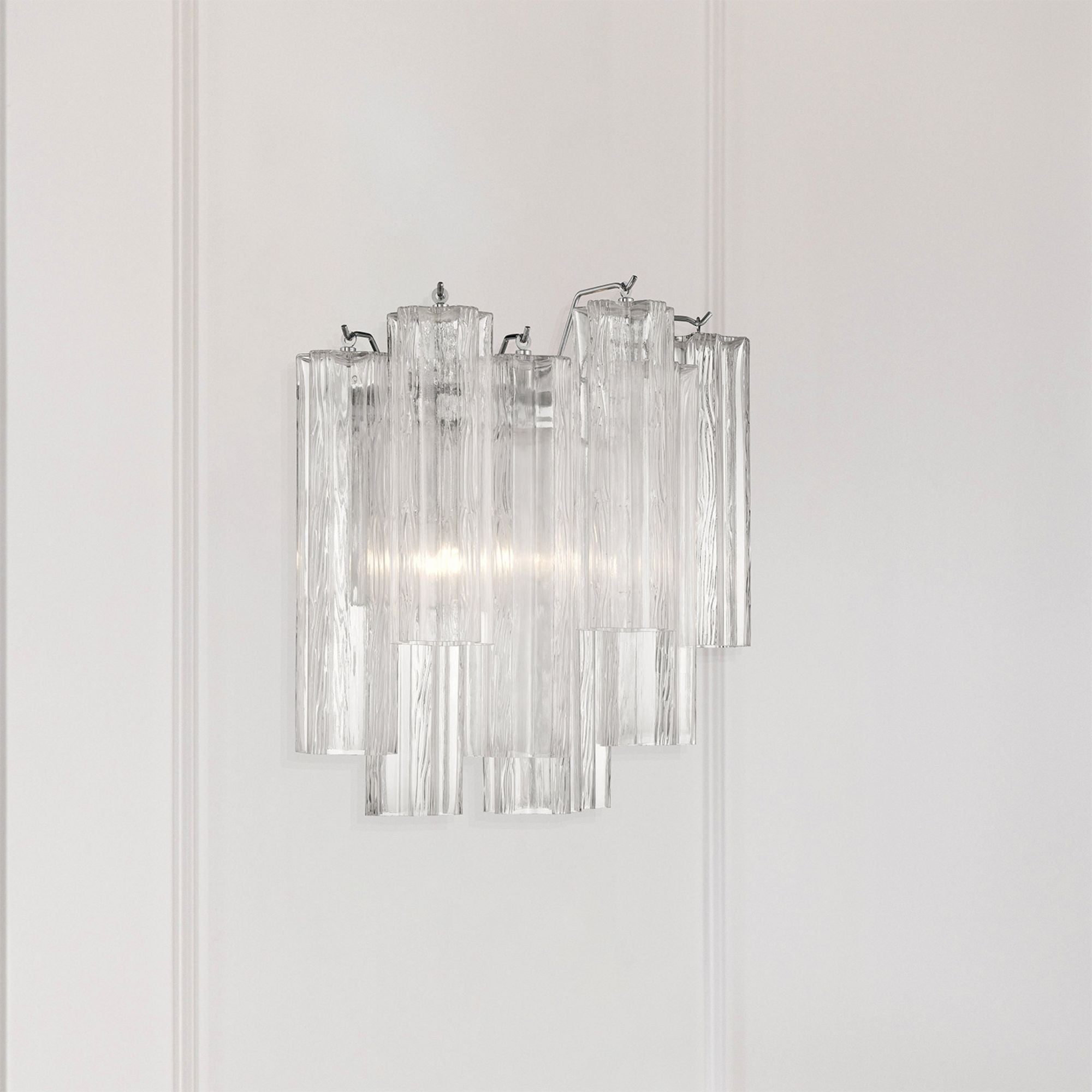 Addis 14.5'' Polished Chrome Sconce Clear 14.5"W x 14.5"H x 9.75"D