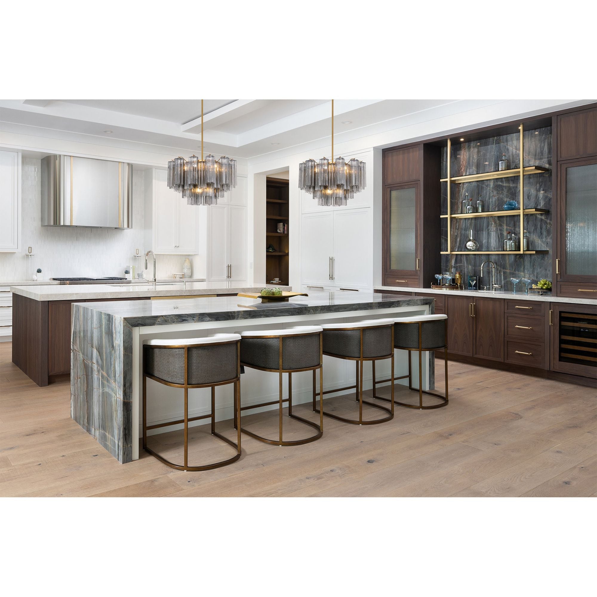 Addis 6 Light Aged Brass Chandelier 19.75"W x 14"H x 19.75"D