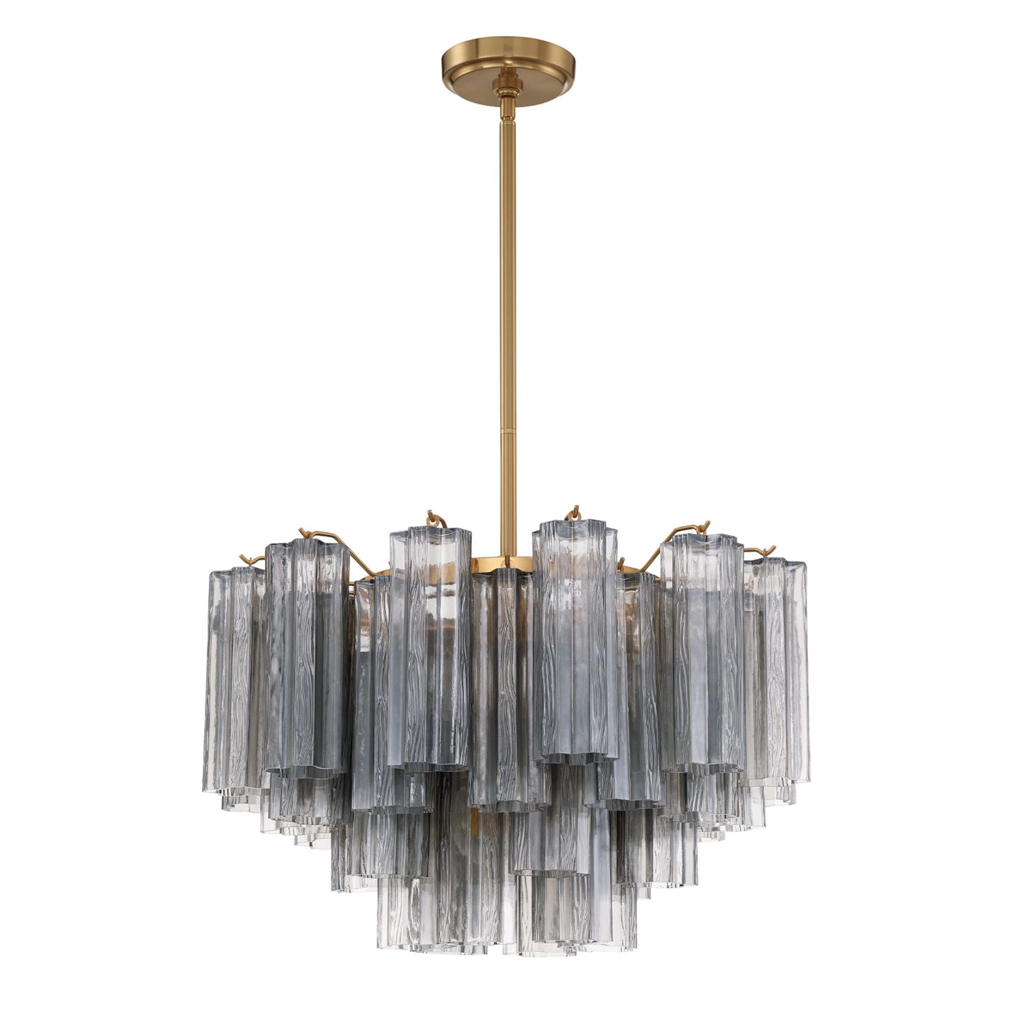 Addis 22'' Aged Brass Chandelier Gray 22"W x 14.25"H x 22"D