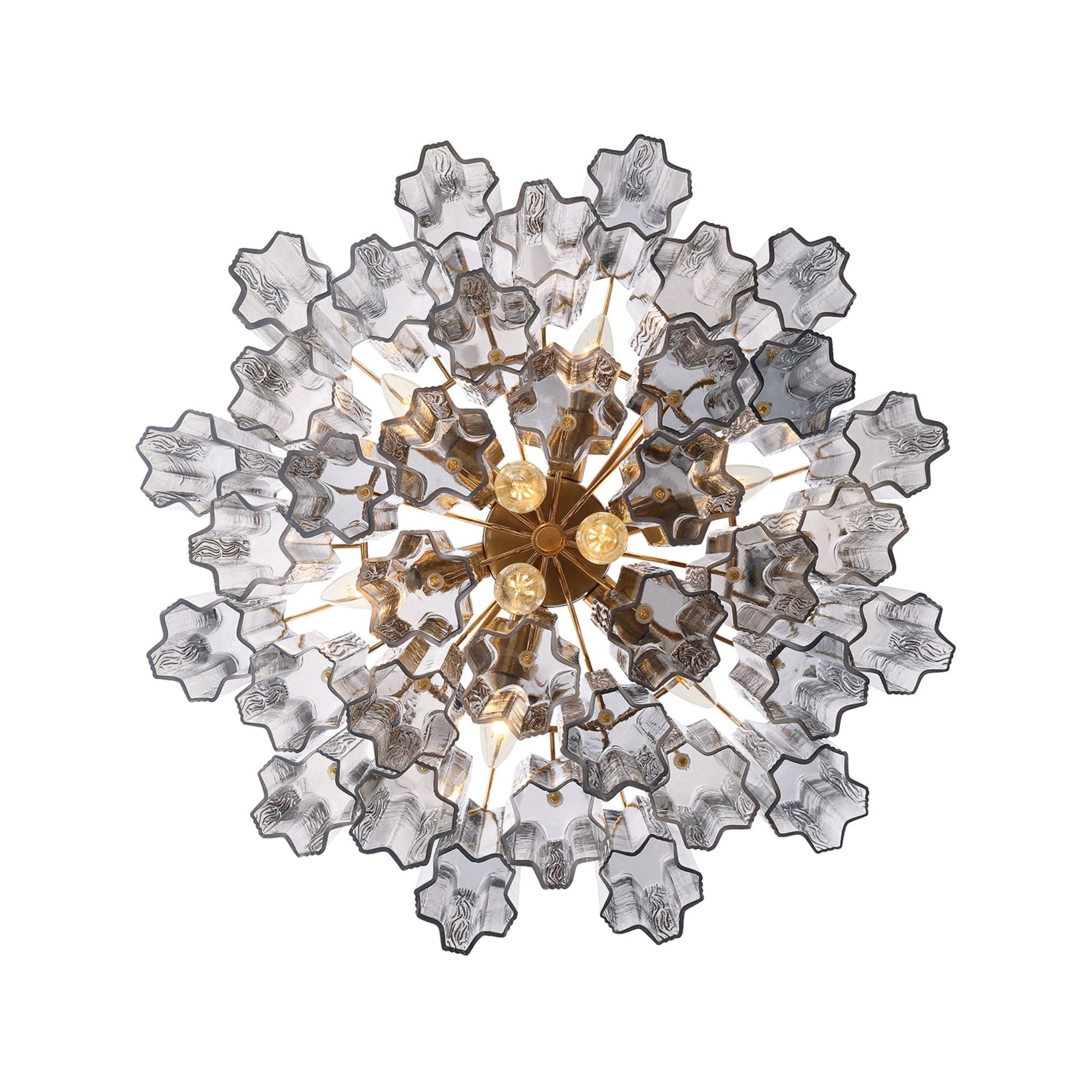 Addis 22'' Aged Brass Chandelier Gray 22"W x 14.25"H x 22"D