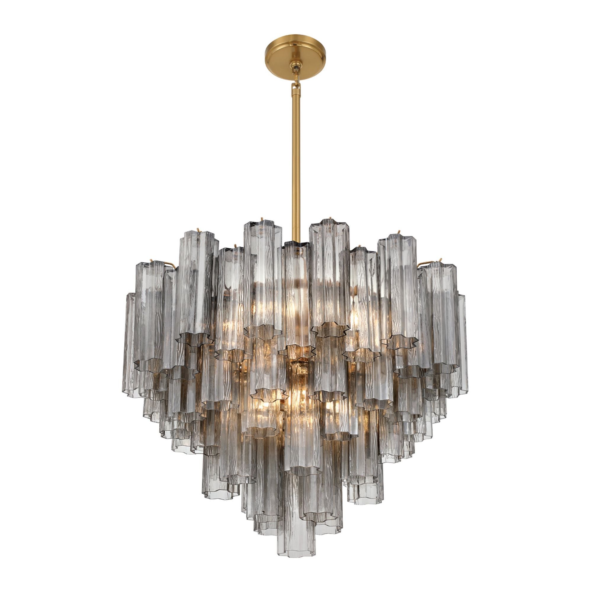 Addis 26.75'' Aged Brass Chandelier Gray 26.75"W x 21.5"H x 26.75"D