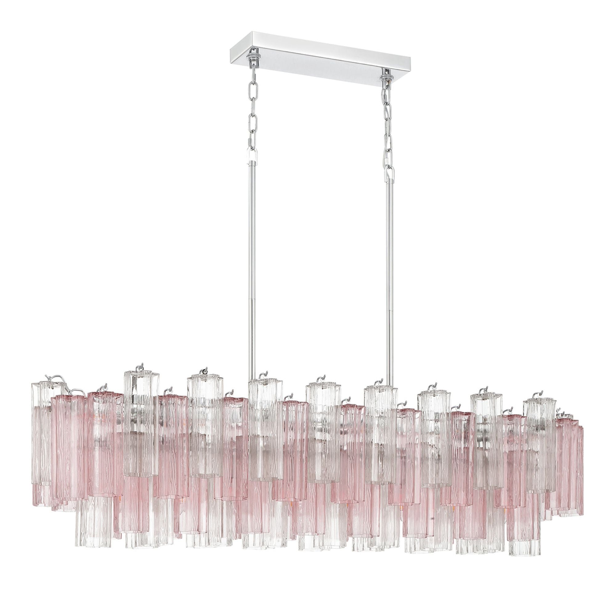 Addis 51.75'' Polished Chrome Linear Chandelier  51.75"W x 14.25"H x 14"D