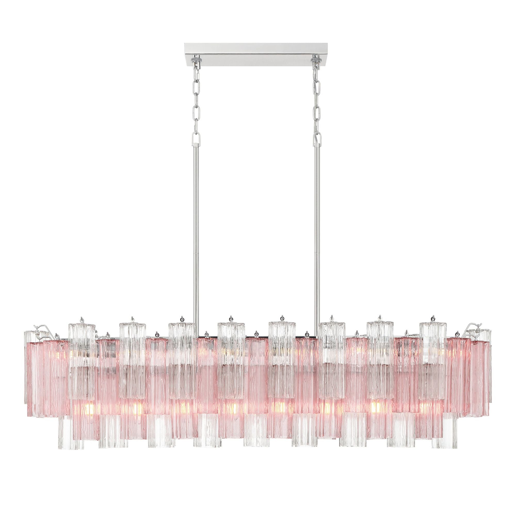 Addis 51.75'' Polished Chrome Linear Chandelier  51.75"W x 14.25"H x 14"D