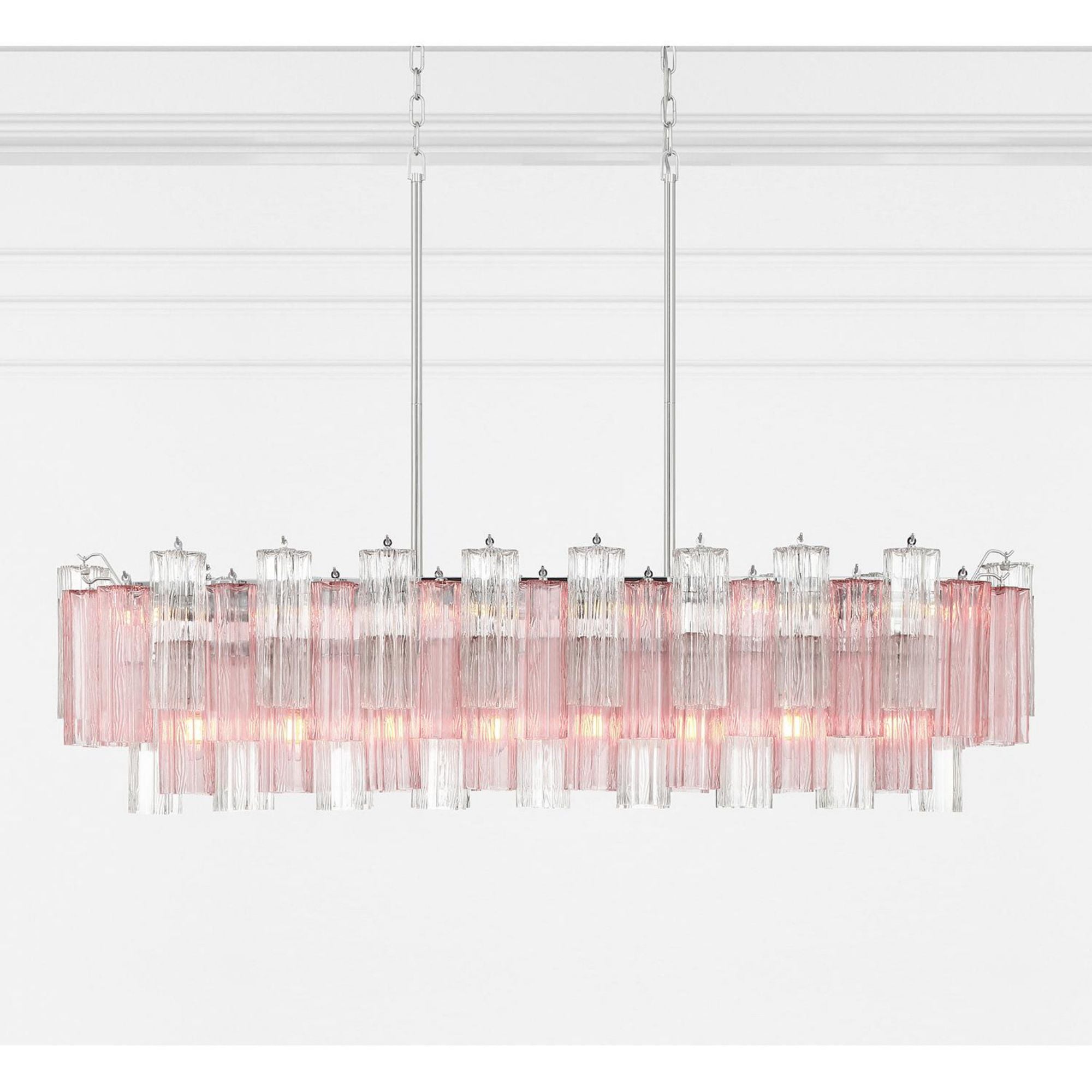 Addis 51.75'' Polished Chrome Linear Chandelier  51.75"W x 14.25"H x 14"D