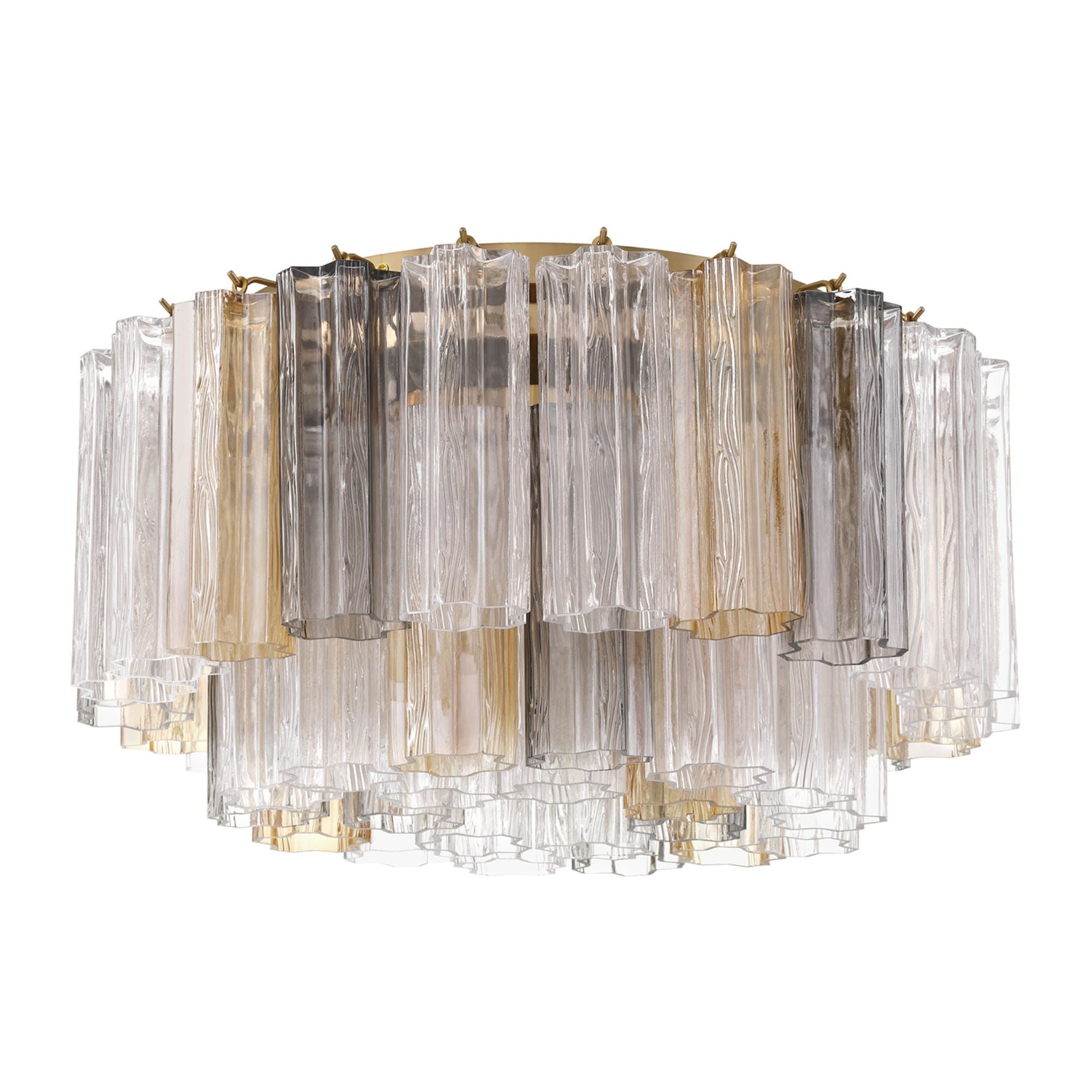 Addis 22.25'' Aged Brass Flush Mount Multi 22.25"W x 11.75"H x 22.25"D