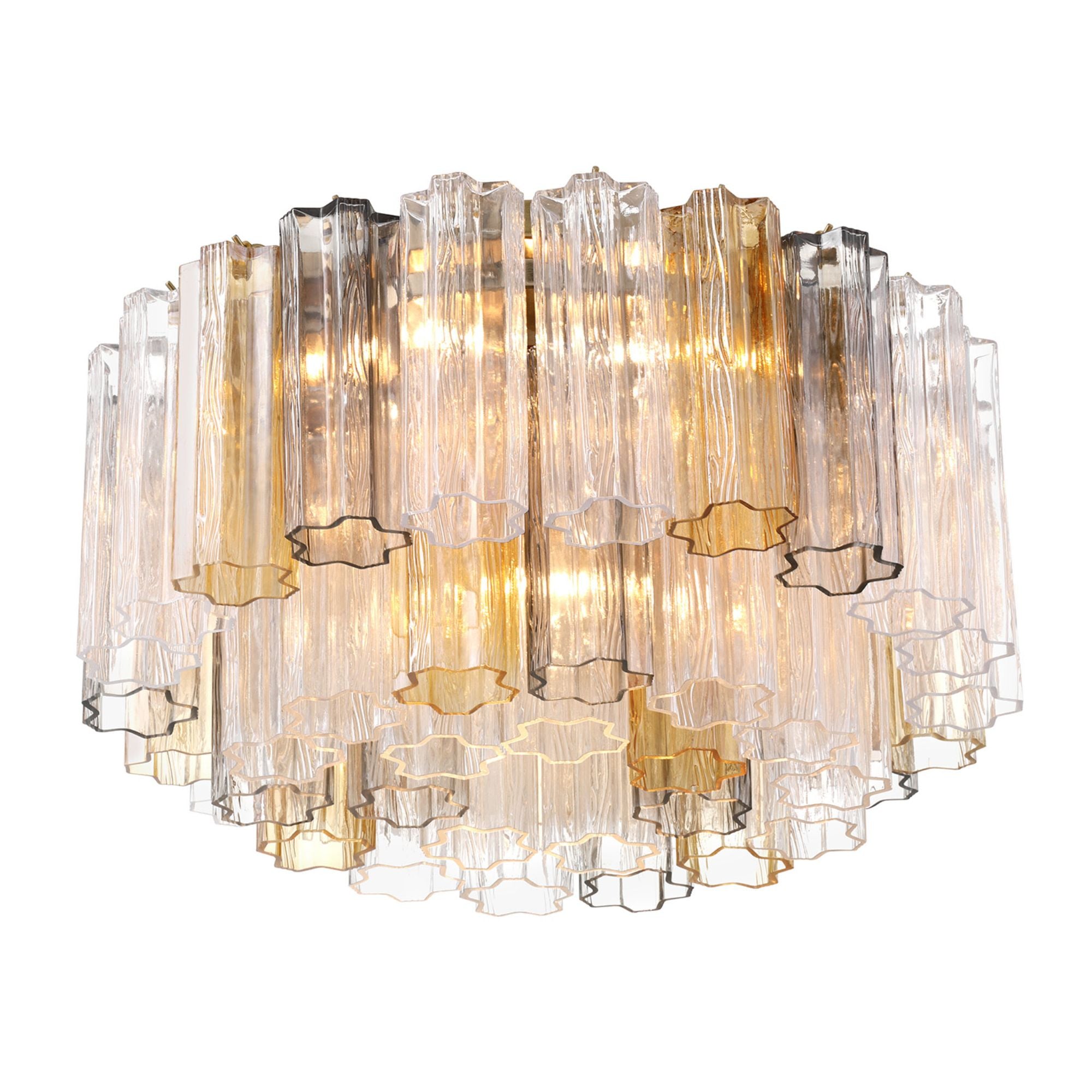 Addis 22.25'' Aged Brass Flush Mount Multi 22.25"W x 11.75"H x 22.25"D