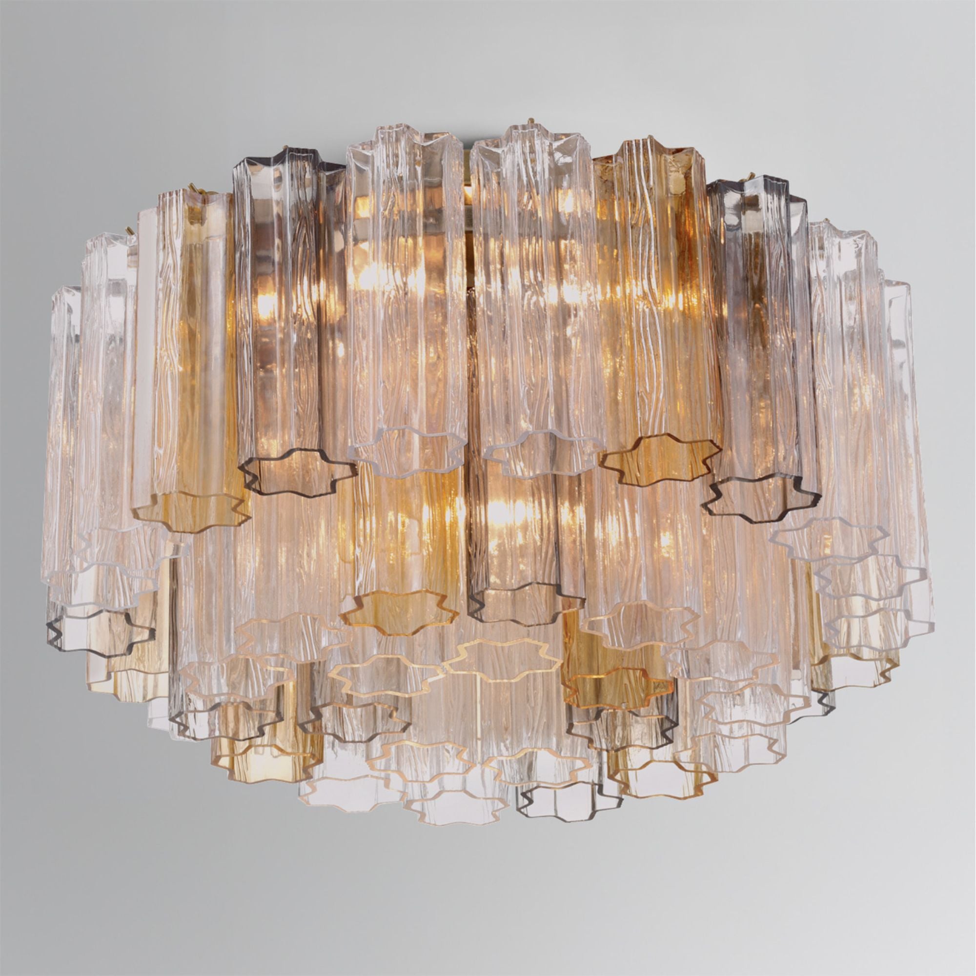 Addis 22.25'' Aged Brass Flush Mount Multi 22.25"W x 11.75"H x 22.25"D