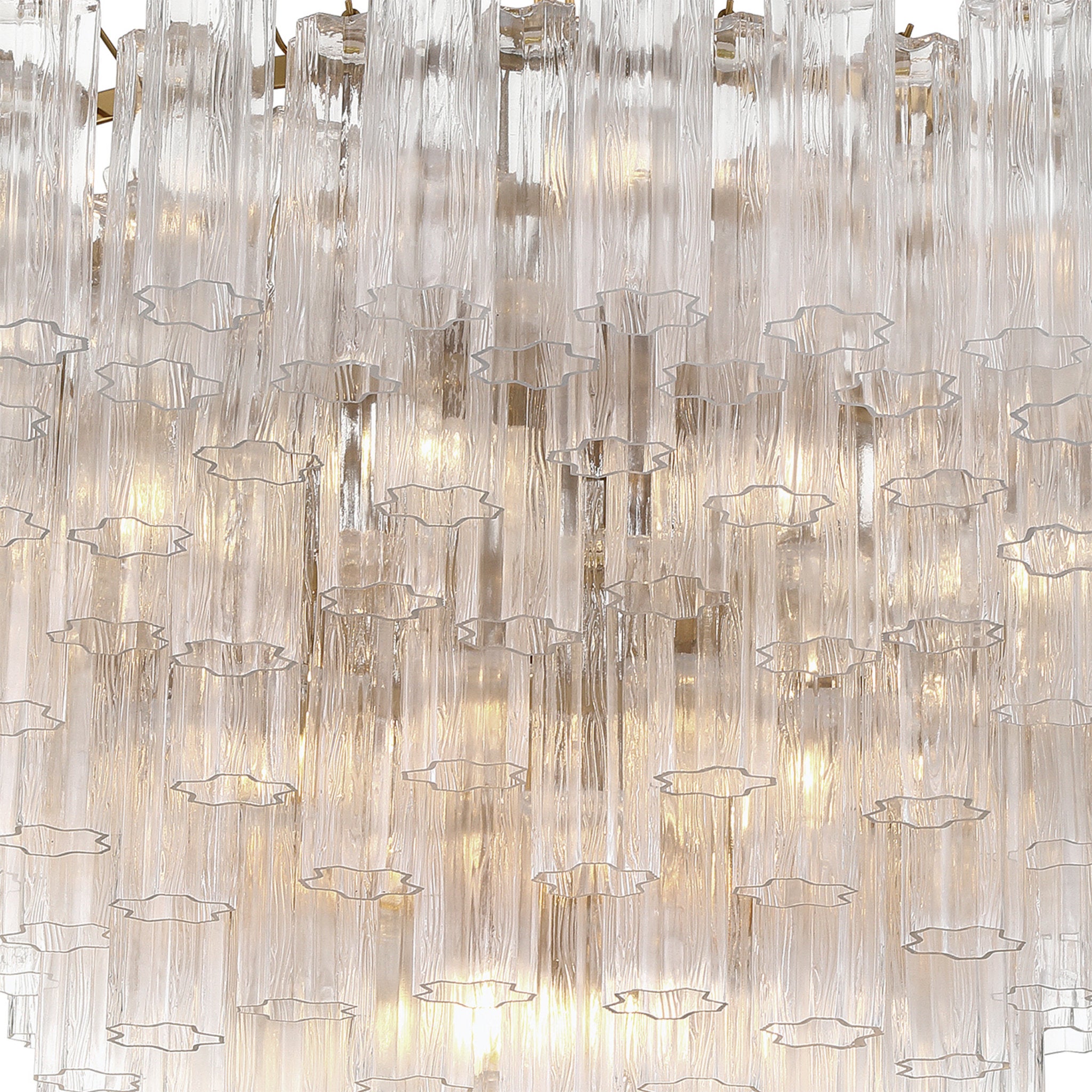 Addis 49'' Aged Brass Chandelier Clear 49"W x 42.5"H x 49"D
