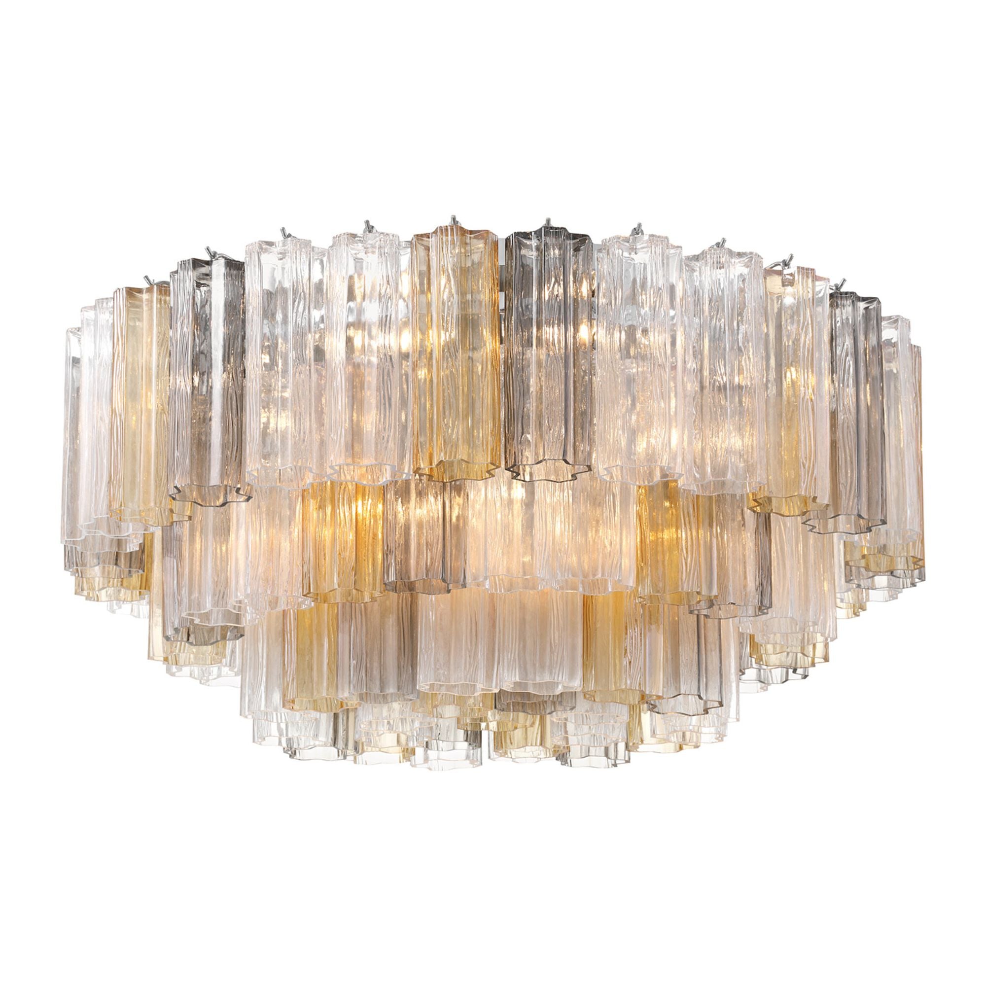 Addis 32'' Polished Chrome Flush Mount Multi 32"W x 14.5"H x 32"D