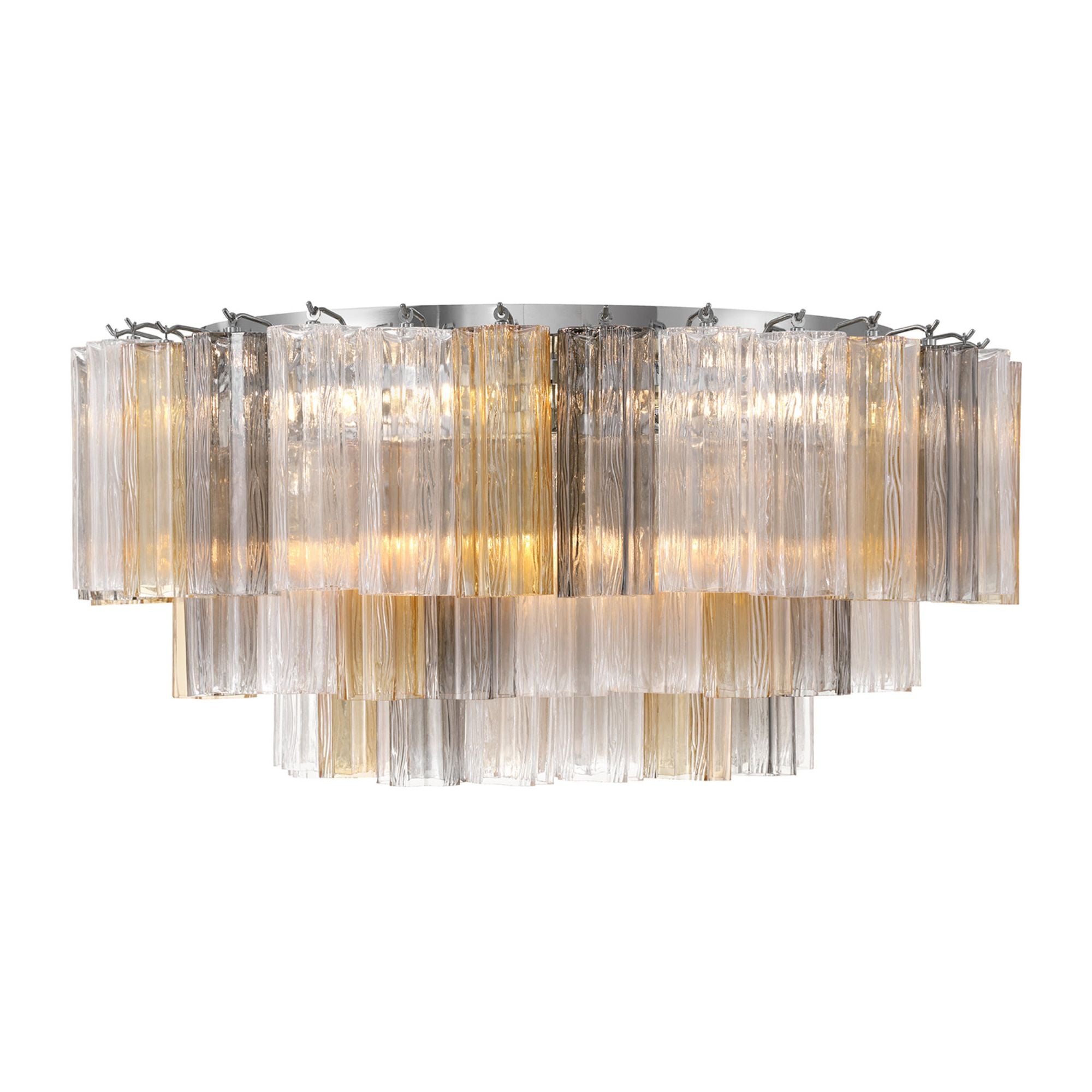 Addis 32'' Polished Chrome Flush Mount Multi 32"W x 14.5"H x 32"D