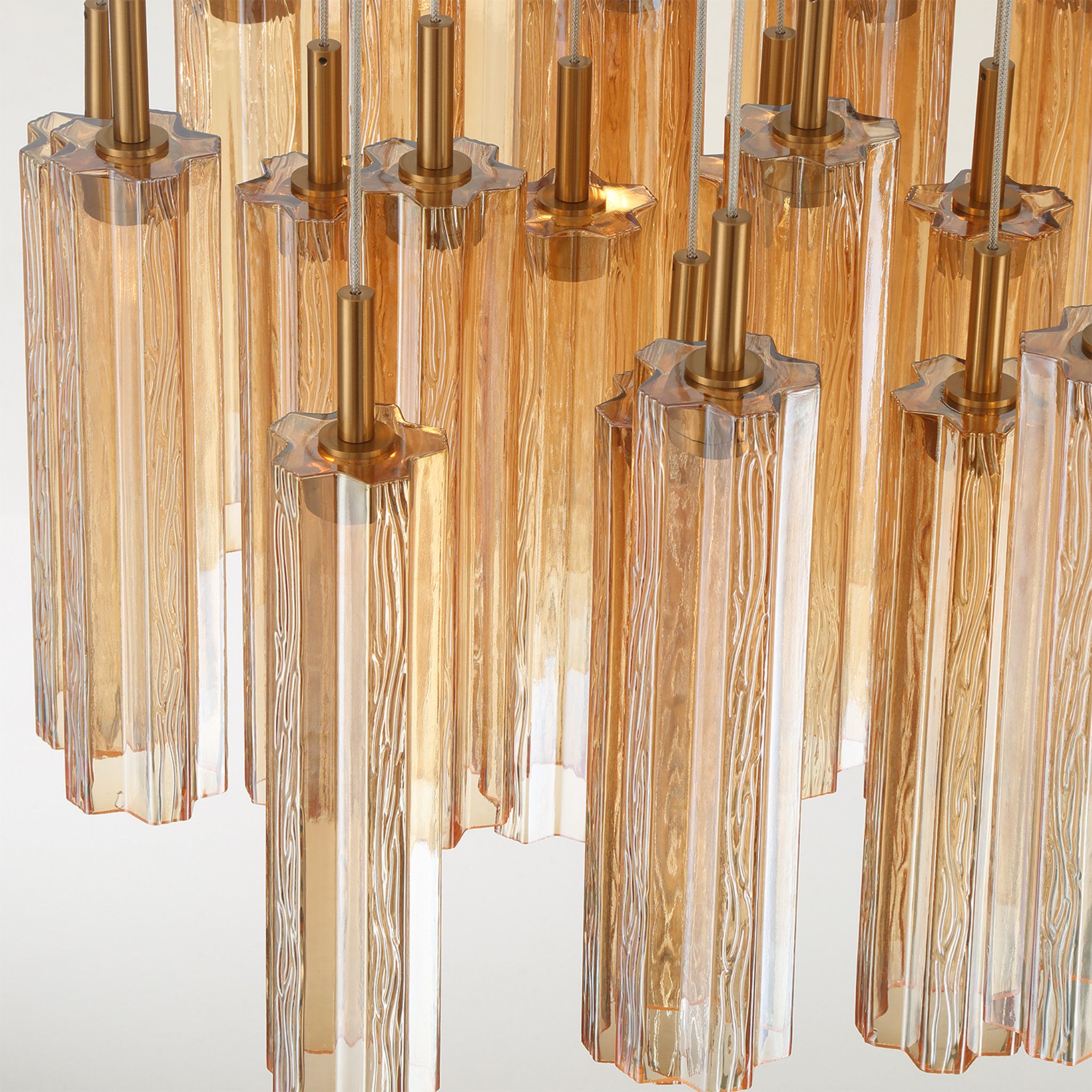 Addis 26" Integrated LED Multi-Light Aged Brass Pendant Gold 28-Light 26"W x 21"H x 26"D