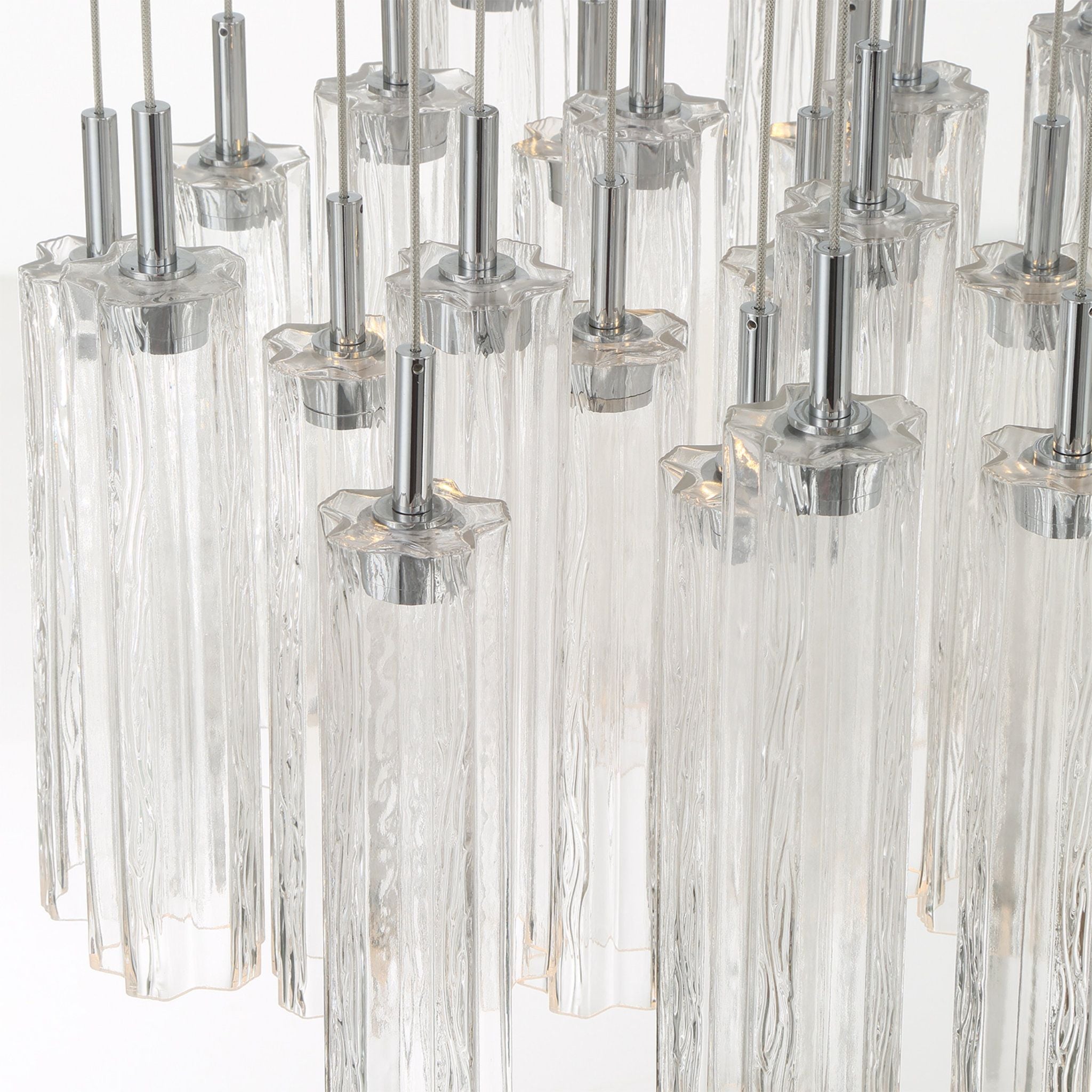 Addis 26" Integrated LED Multi-Light Polished Chrome Pendant Clear 28-Light 26"W x 21"H x 26"D