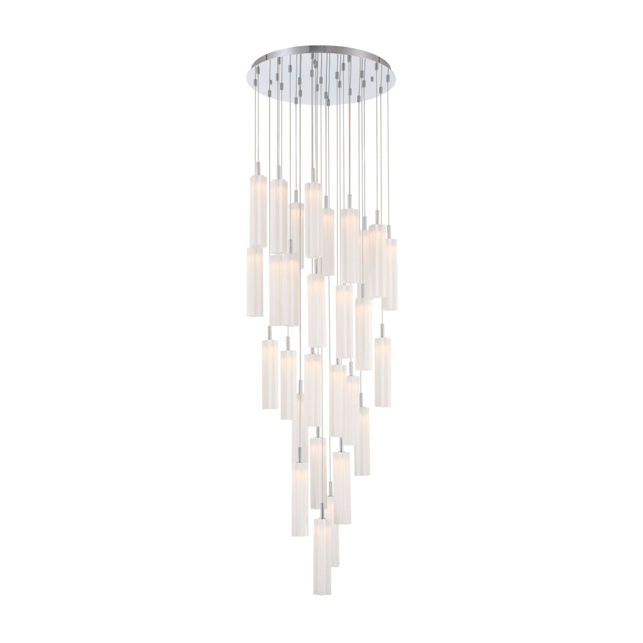 Addis 26" Integrated LED Multi-Light Polished Chrome Pendant White 28-Light 26"W x 21"H x 26"D