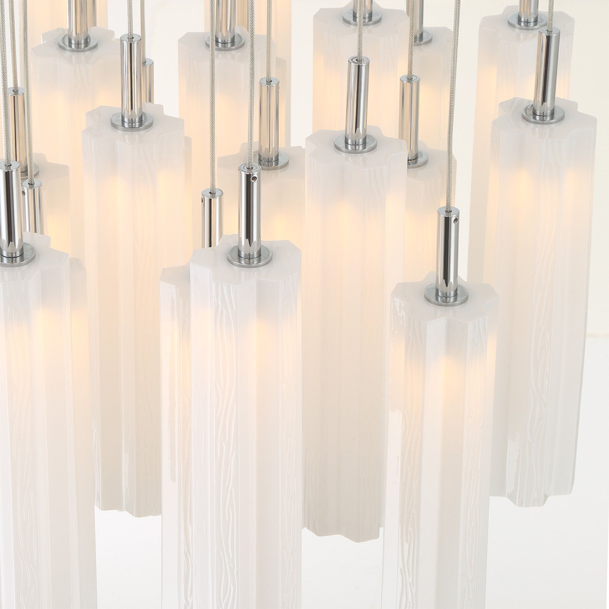 Addis 26" Integrated LED Multi-Light Polished Chrome Pendant White 28-Light 26"W x 21"H x 26"D