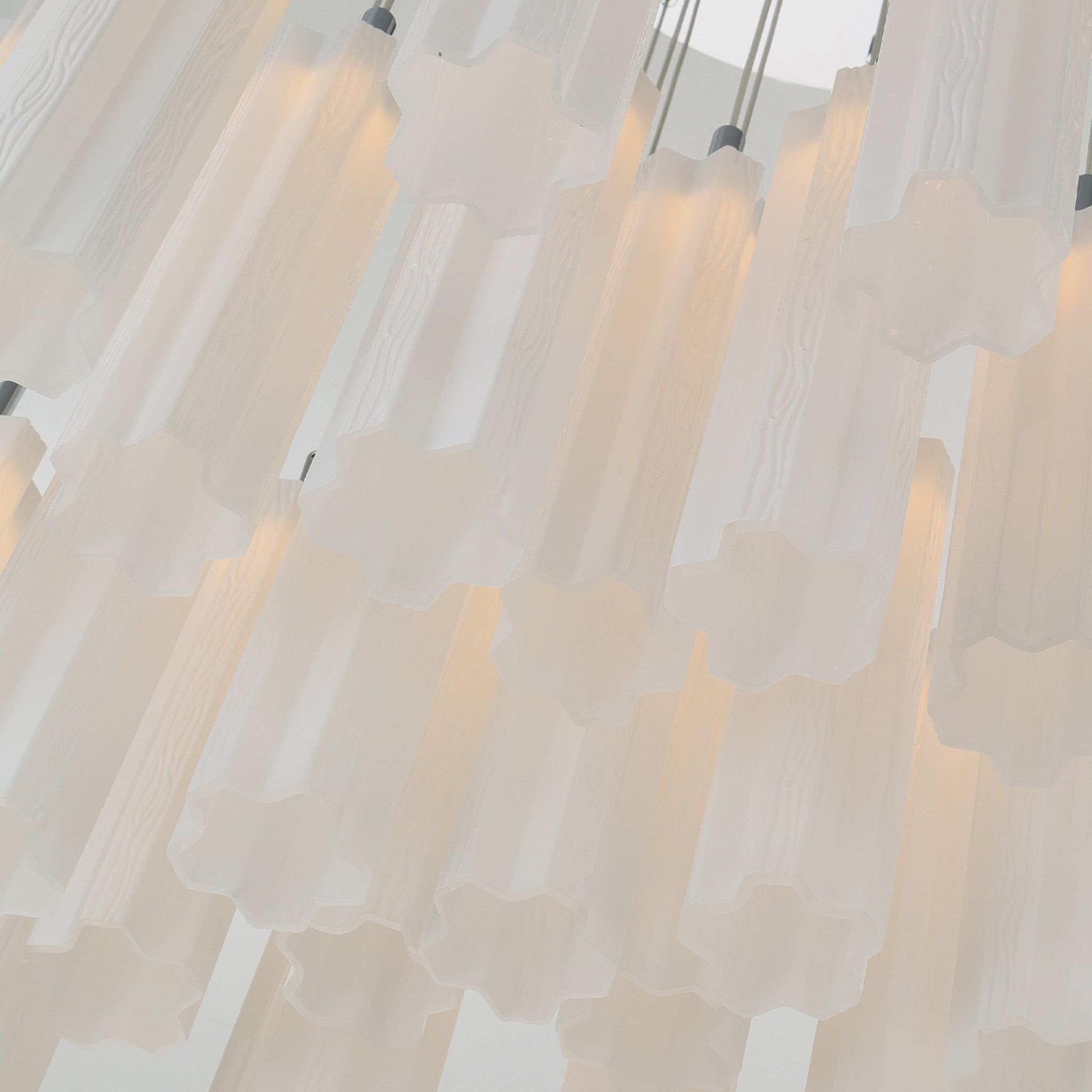 Addis 36" Integrated LED Multi-Light Polished Chrome Pendant White 46-Light 36"W x 21"H x 36"D