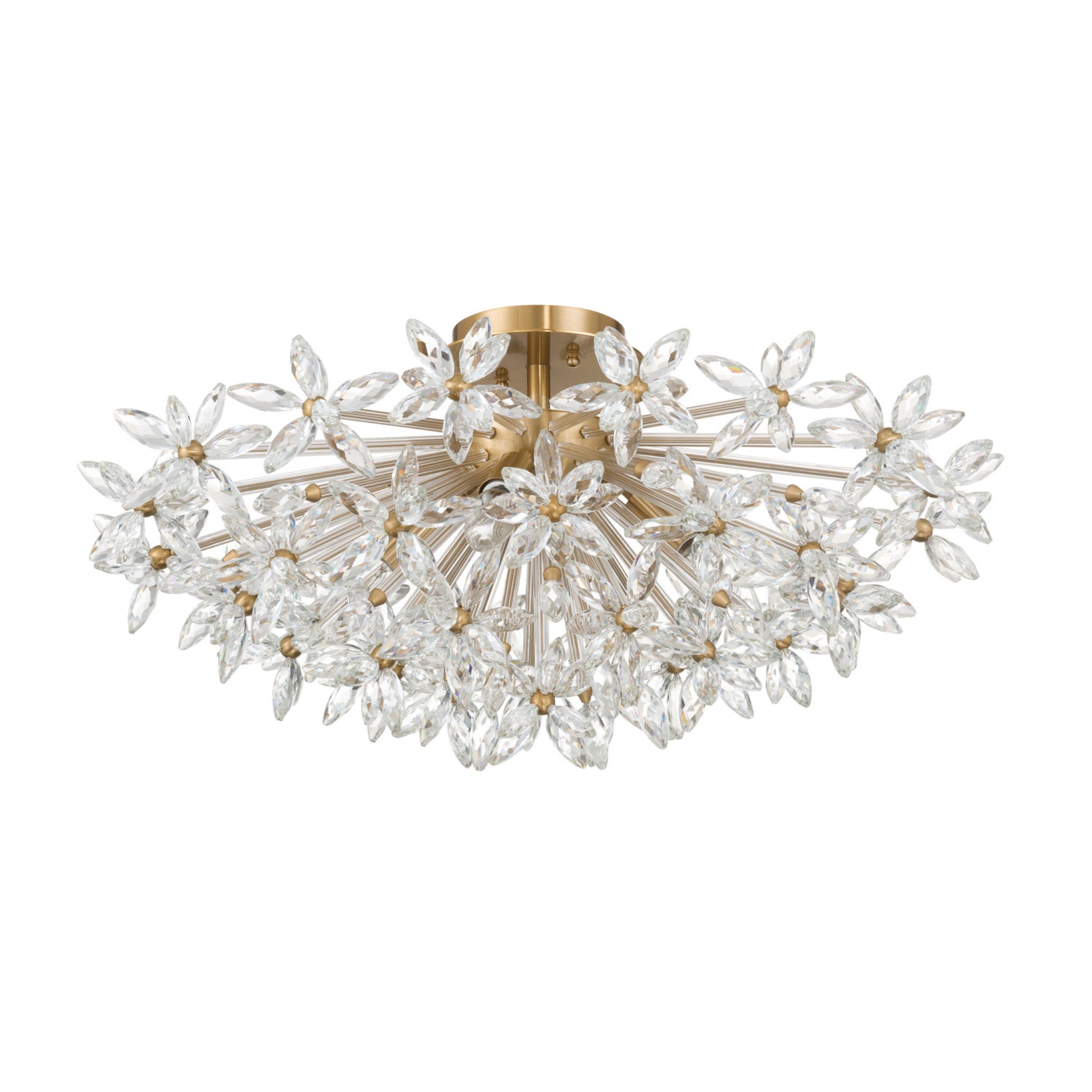 Adley 25.25'' Aged Brass Semi Flush Mount Gold 25.25"W x 11.75"H x 25.25"D