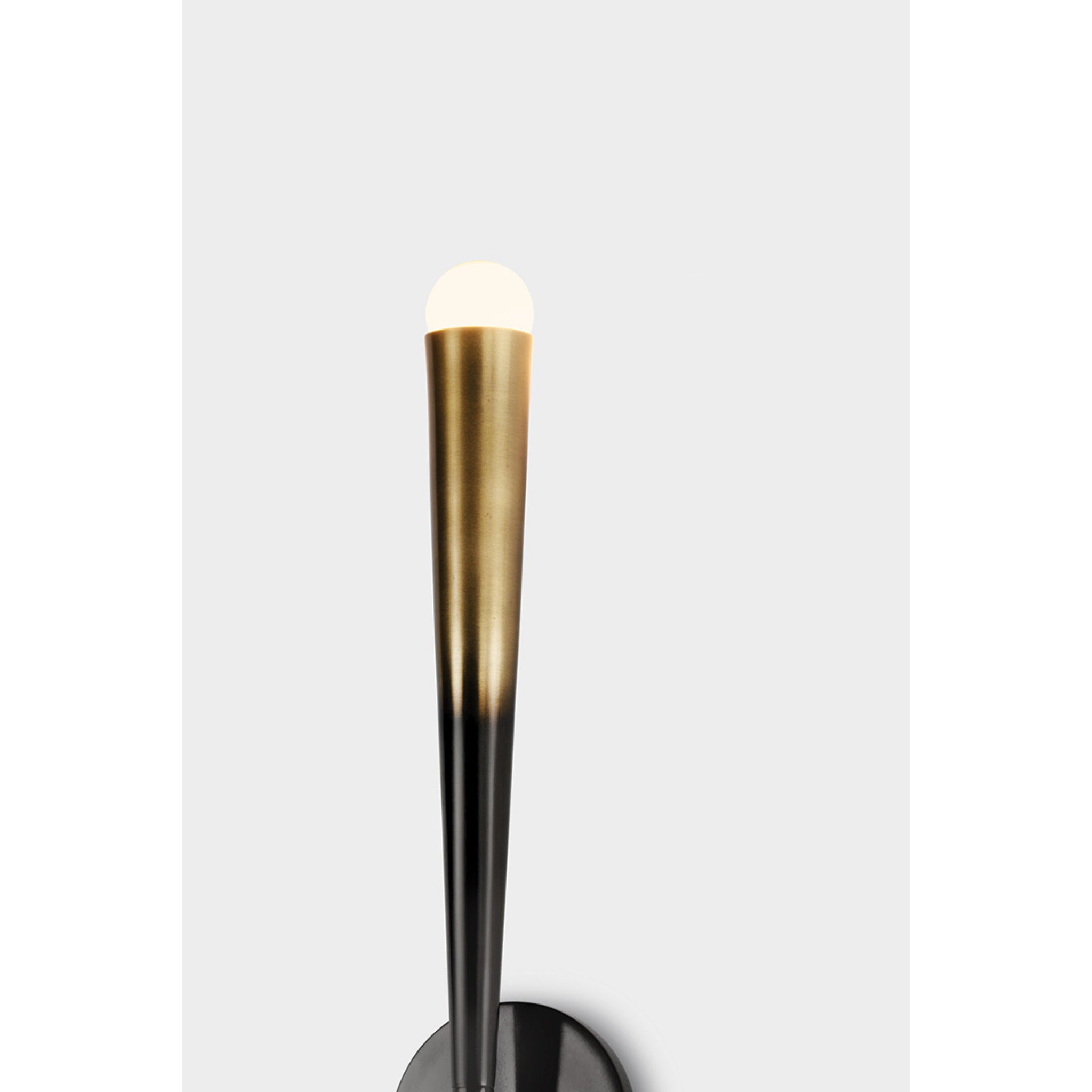 Adley 1-Light Wall Sconce in Gradient Brass by Cortney Bishop 4.75W x 27.5H