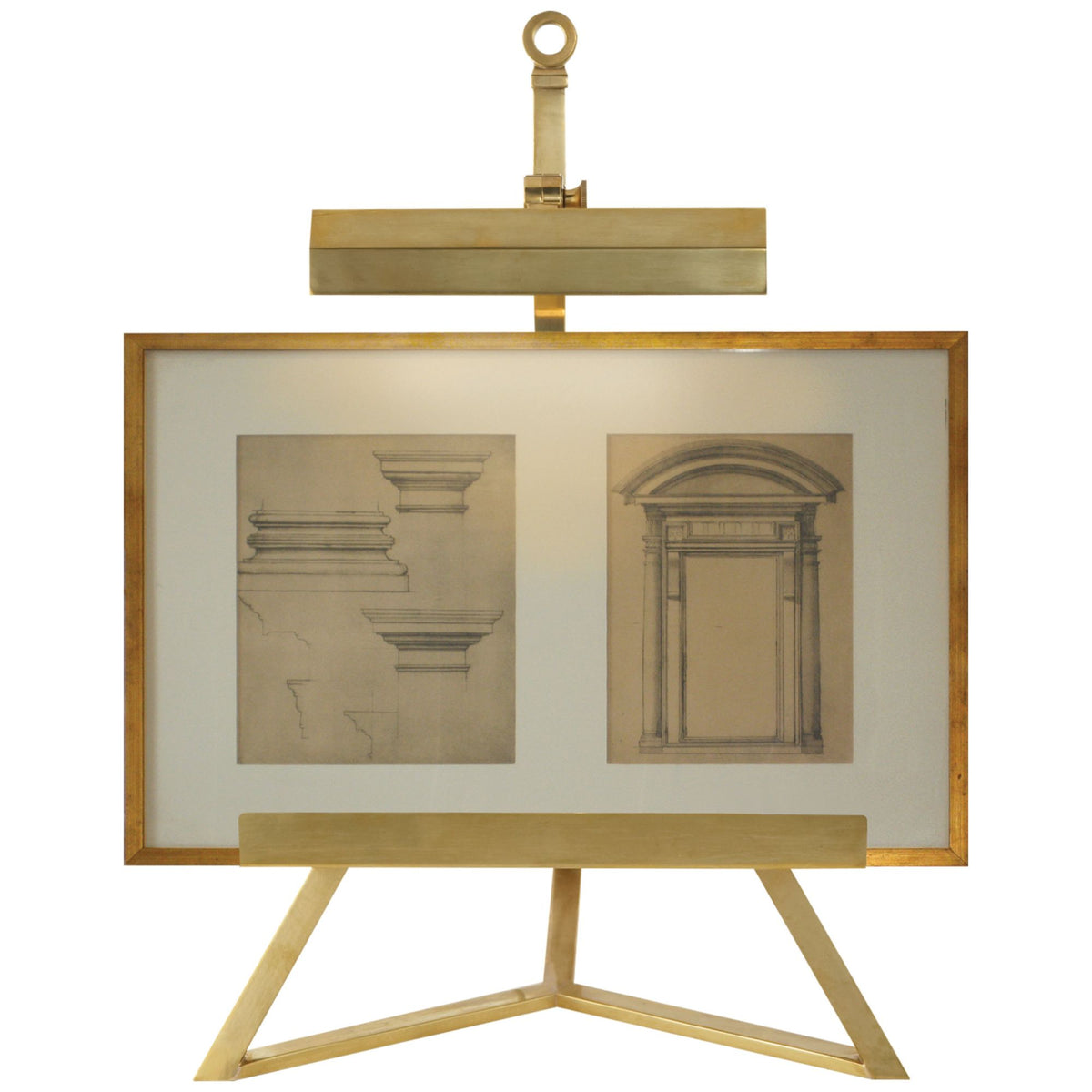 Alexa Hampton Estelle Display Lamp in Natural Brass W15.5" x H22.25" x E16"