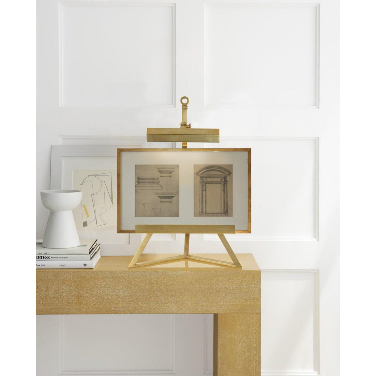 Alexa Hampton Estelle Display Lamp in Natural Brass W15.5" x H22.25" x E16"
