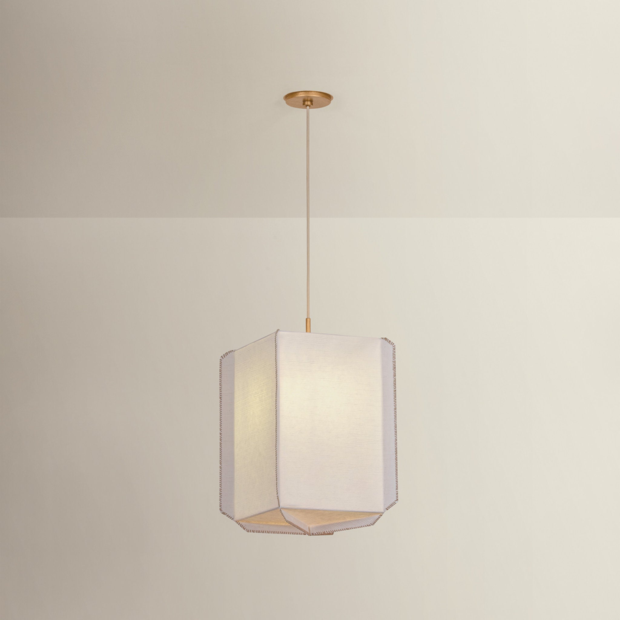 Louise 1-Light Pendant in Patina Gold Leaf by Augusta Hoffman 13L x 13W x 20.25H