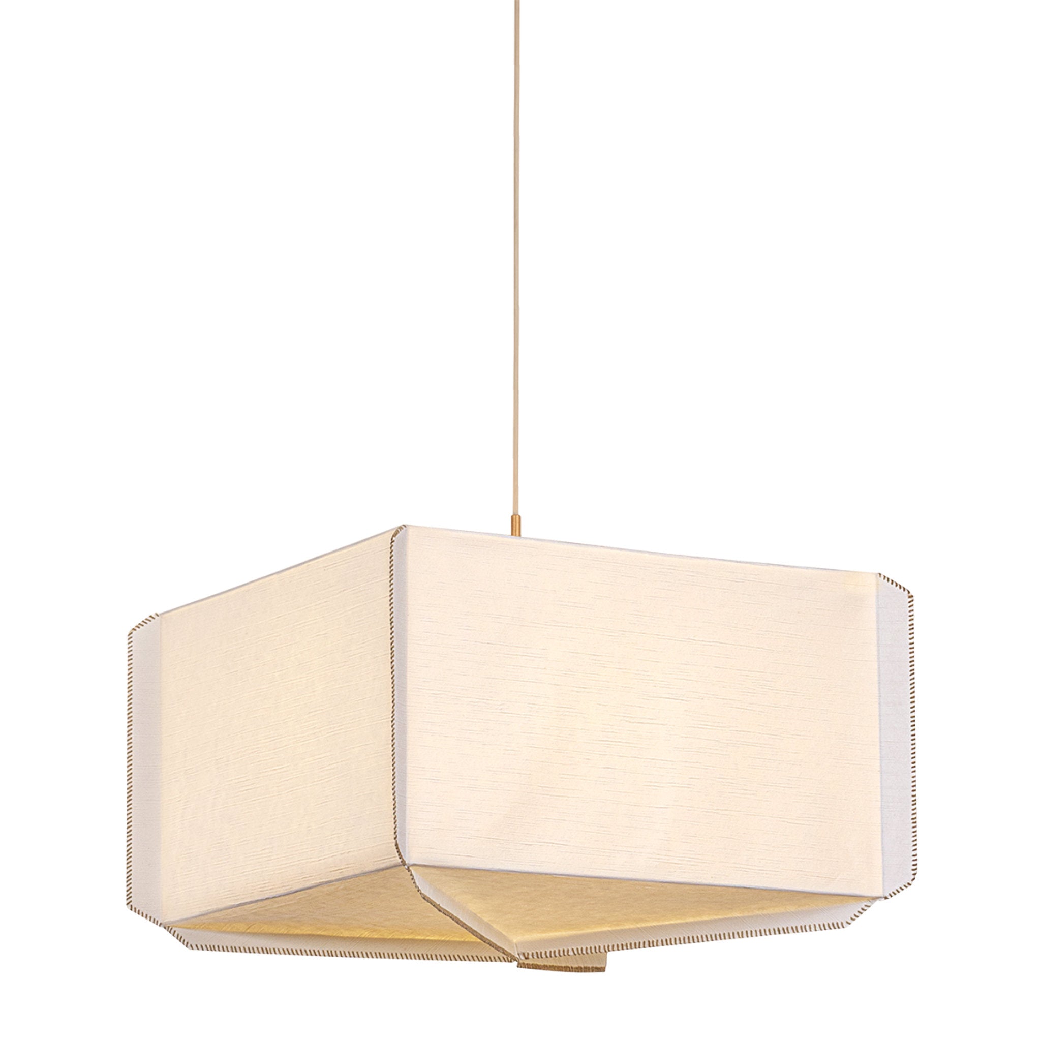 Louise 3-Light Pendant in Patina Gold Leaf by Augusta Hoffman 25L x 25W x 18.25H