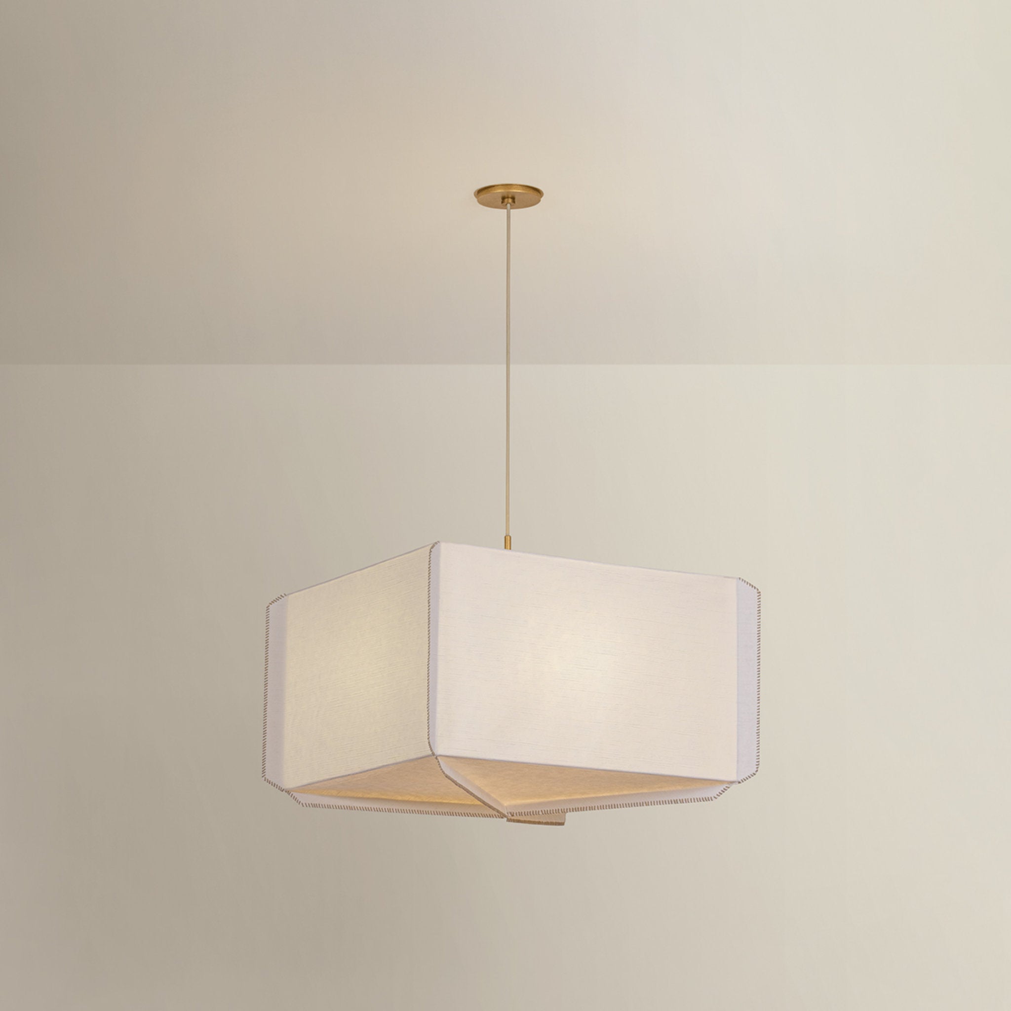 Louise 3-Light Pendant in Patina Gold Leaf by Augusta Hoffman 25L x 25W x 18.25H