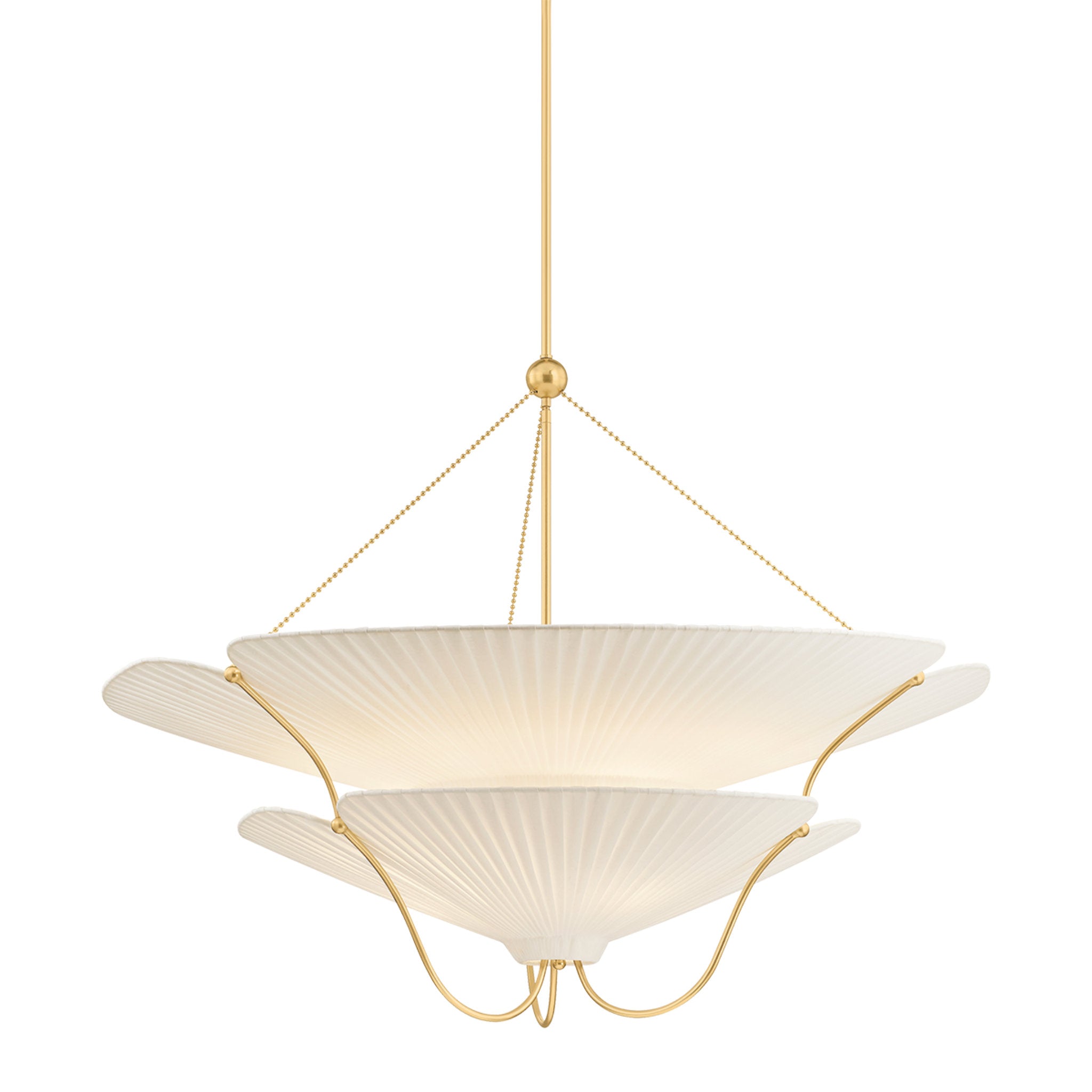Gerhard 9-Light Chandelier in Aged Brass by Augusta Hoffman 40W x 31H