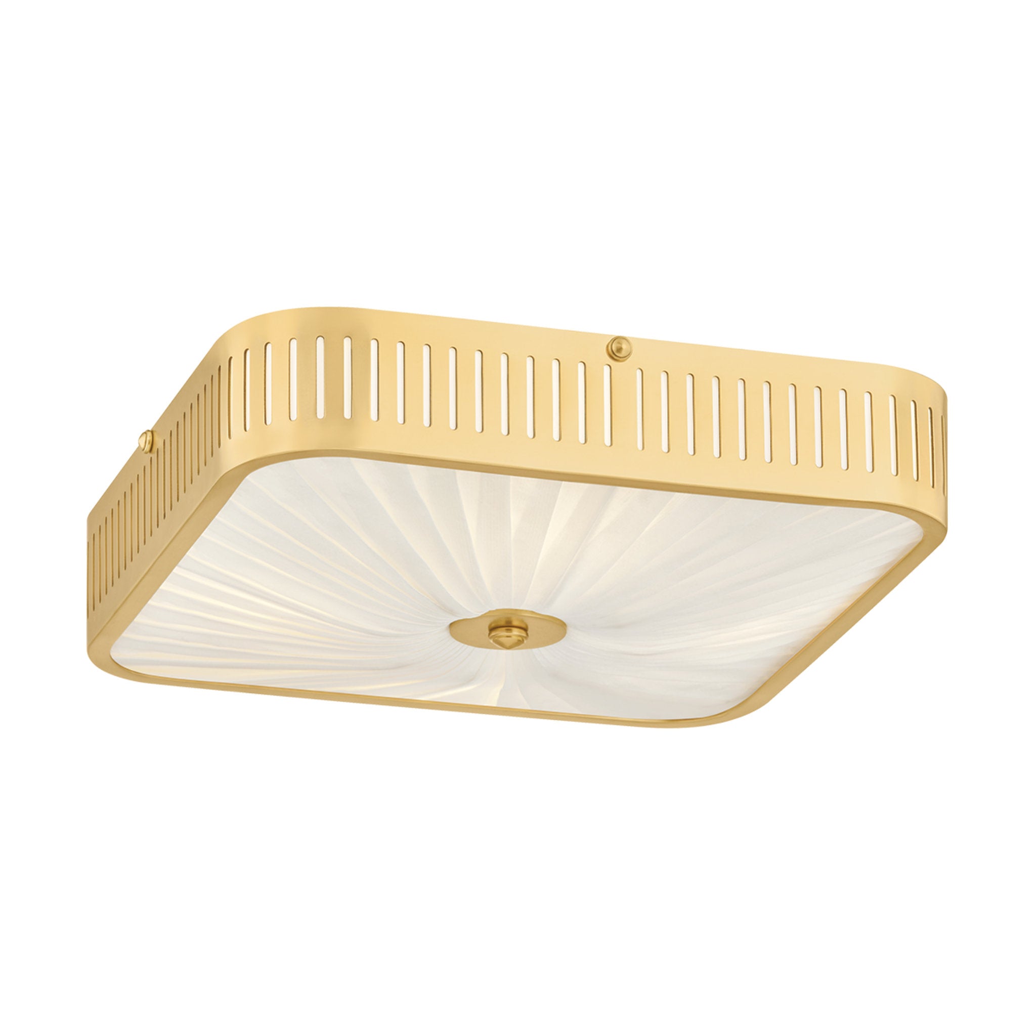 Henri 4-Light Semi Flush in Aged Brass by Augusta Hoffman 14.5L x 14.5W x 4.75H