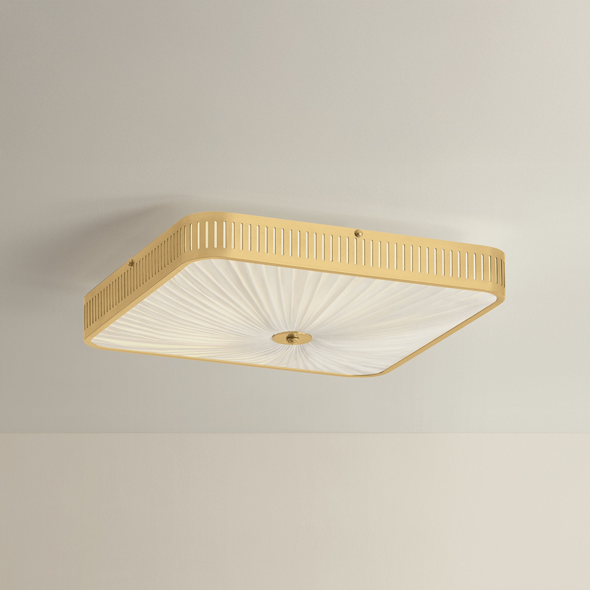 Henri 6-Light Semi Flush in Aged Brass by Augusta Hoffman 20.5L x 20.5W x 5H
