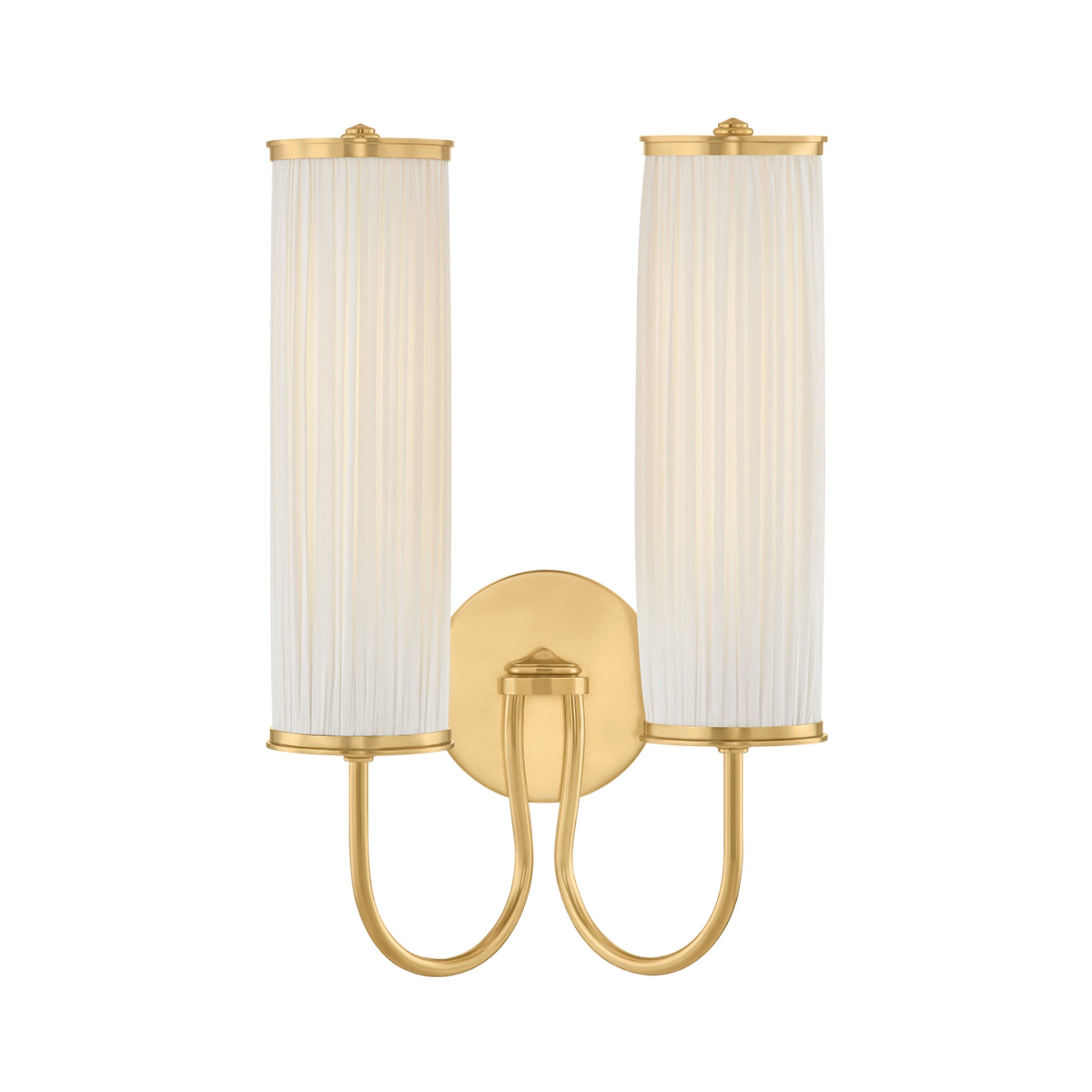Elaine 2-Light Wall Sconce in Aged Brass by Augusta Hoffman 10.25W x 16.5H