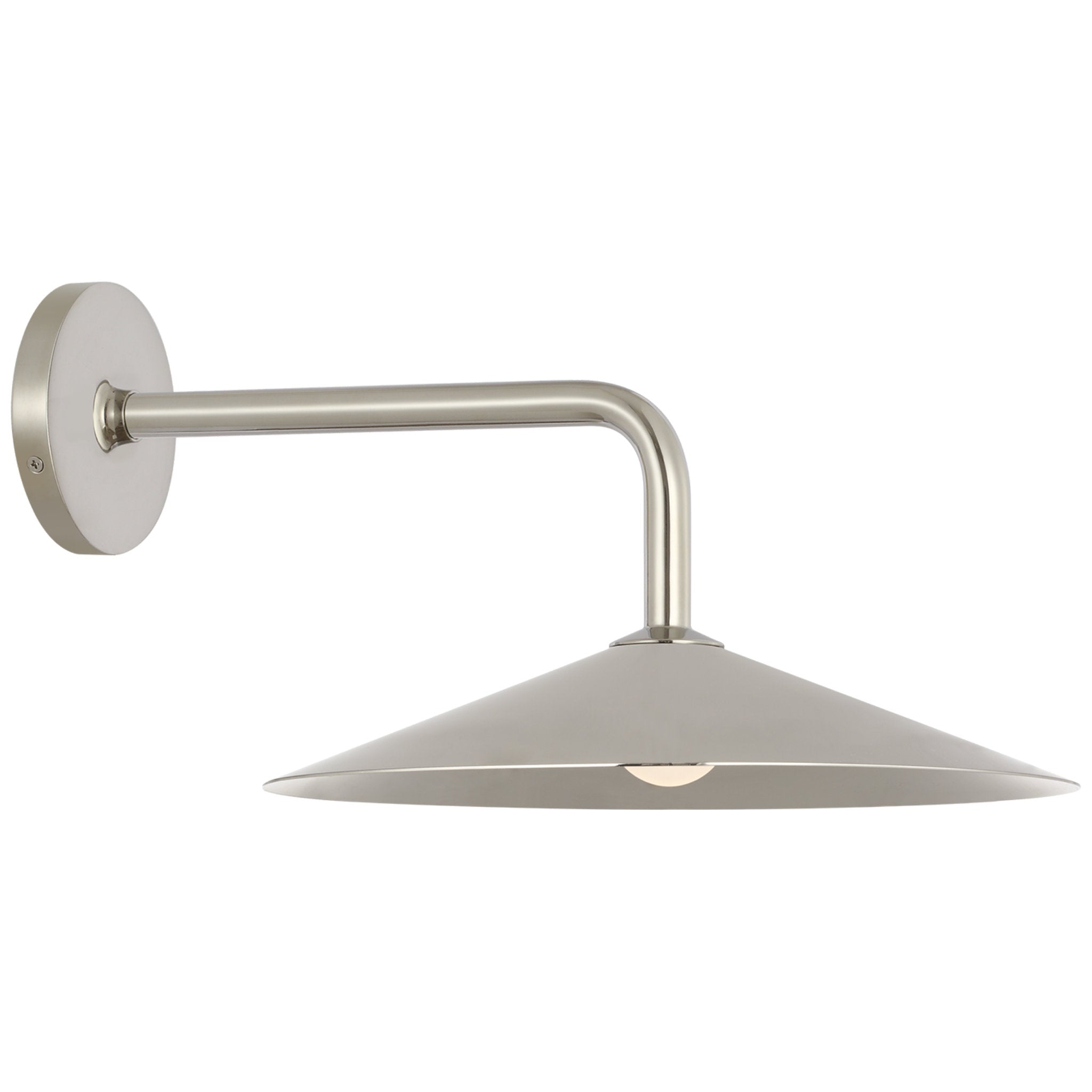 Amber Lewis Ponce 9" Sconce in Polished Nickel with Polished Nickel Shade Wall Light W13" x H8.5"