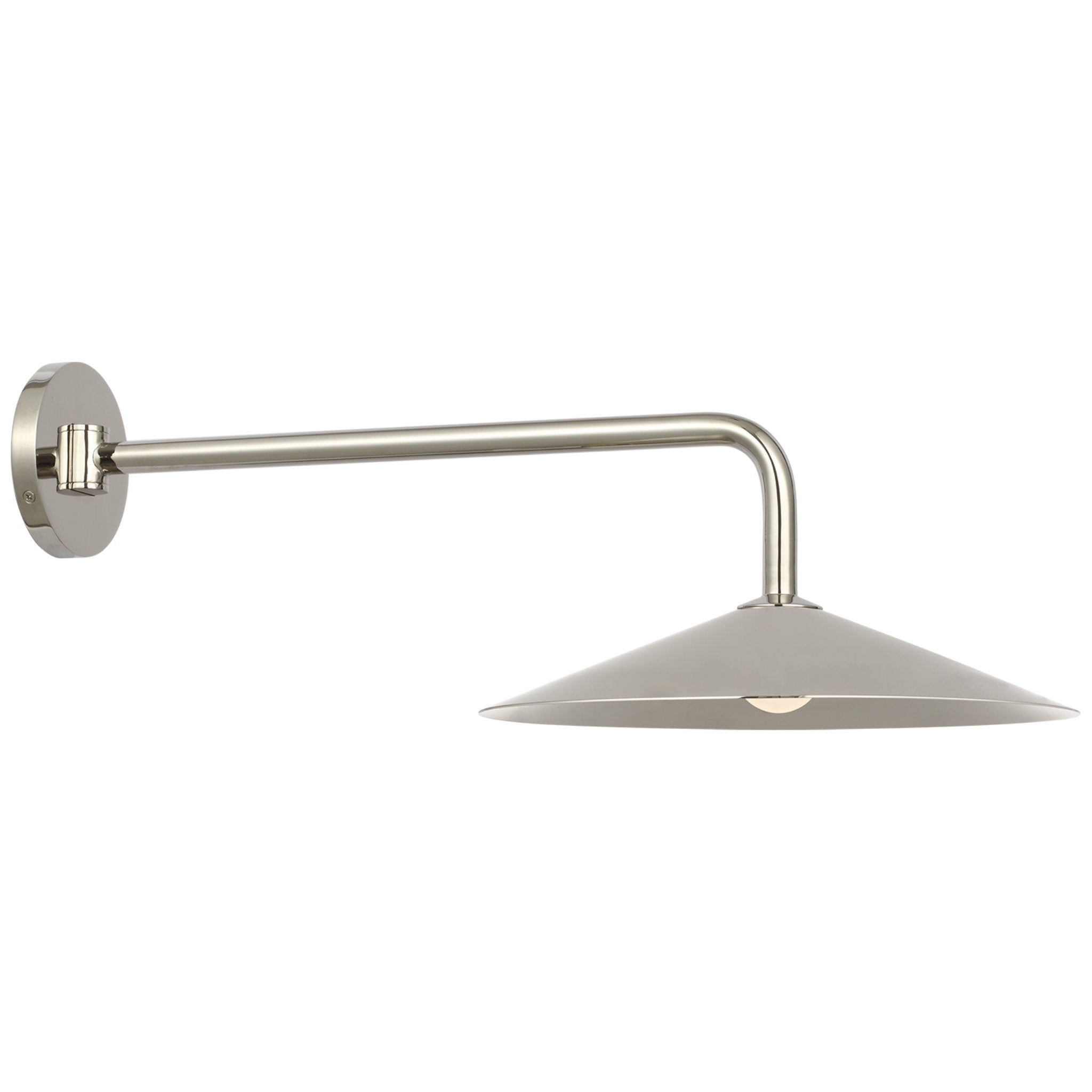Amber Lewis Ponce 9" Articulating Sconce in Polished Nickel with Polished Nickel Shade Wall Light W13" x H8.5"