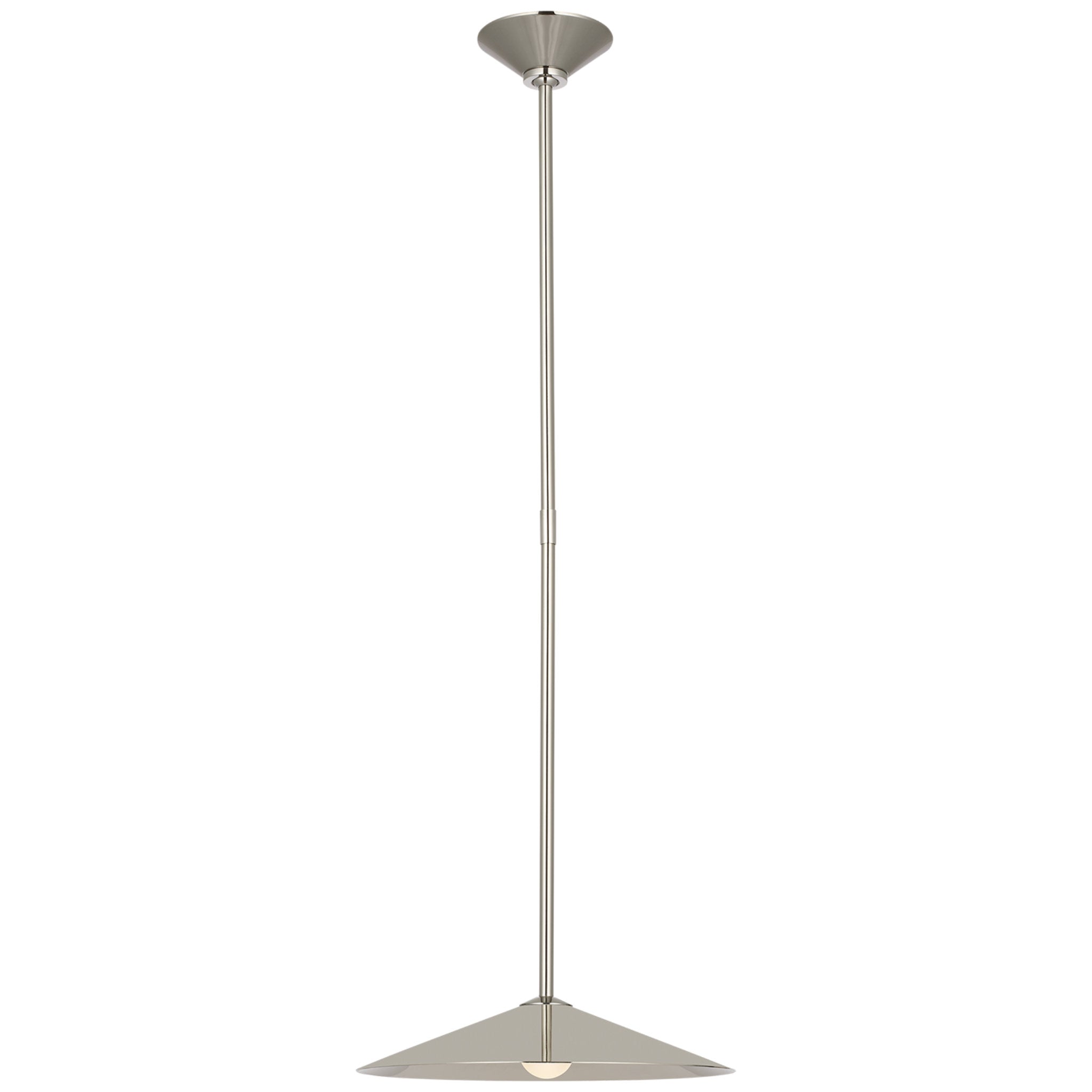 Amber Lewis Ponce 13" Pendant in Polished Nickel with Polished Nickel Shade Ceiling Light W13"